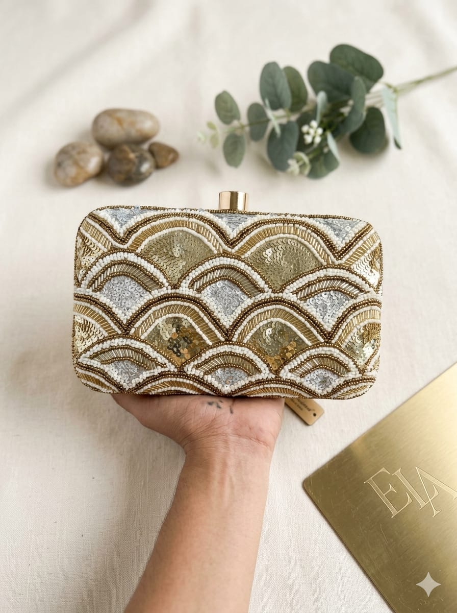 VRPS Embroidered Clutch | Handcrafted Ethnic Bag | SWIS-4556 | Additional Angle