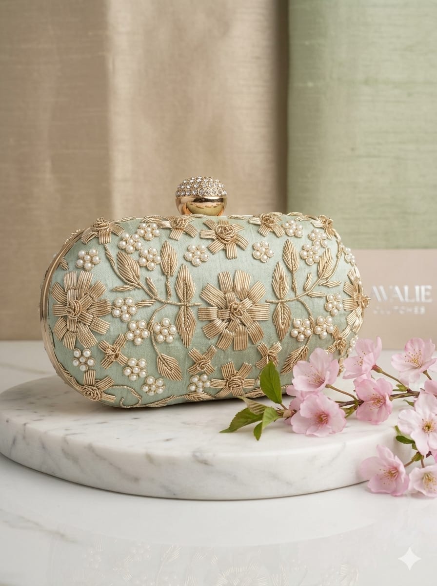 VRPS Embroidered Clutch | Handcrafted Ethnic Bag | SWIS-4557 | Additional Angle