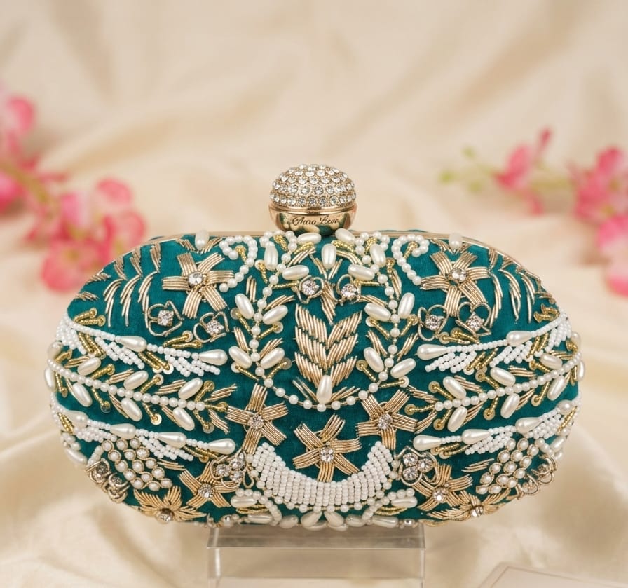 VRPS Embroidered Clutch | Handcrafted Ethnic Bag | SWIS-4562 | Additional Angle