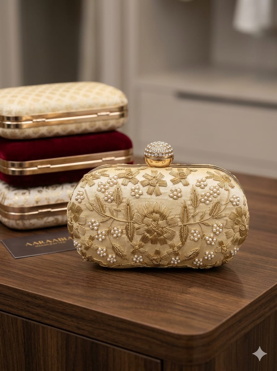 VRPS Embroidered Clutch | Handcrafted Ethnic Bag | SWIS-4569 | Additional Angle