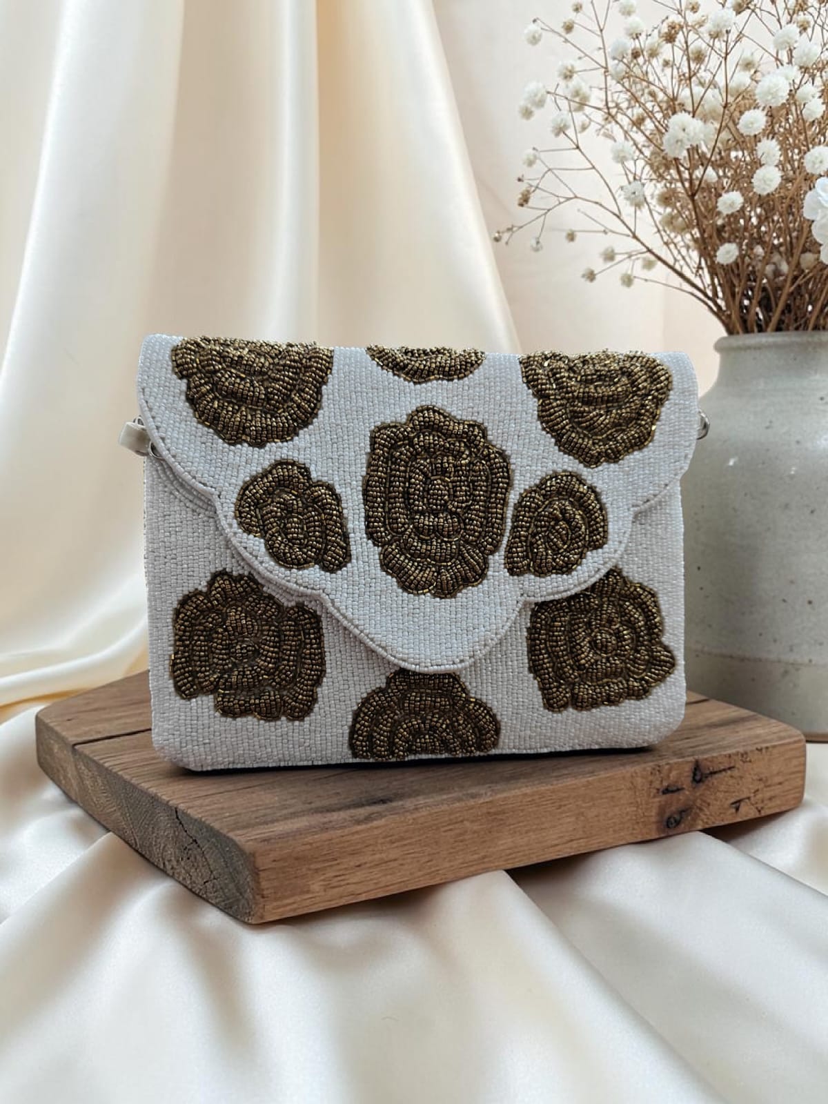 VRPS Beaded Clutch | Handcrafted Ethnic Bag | SWIS-4575 | Additional Angle