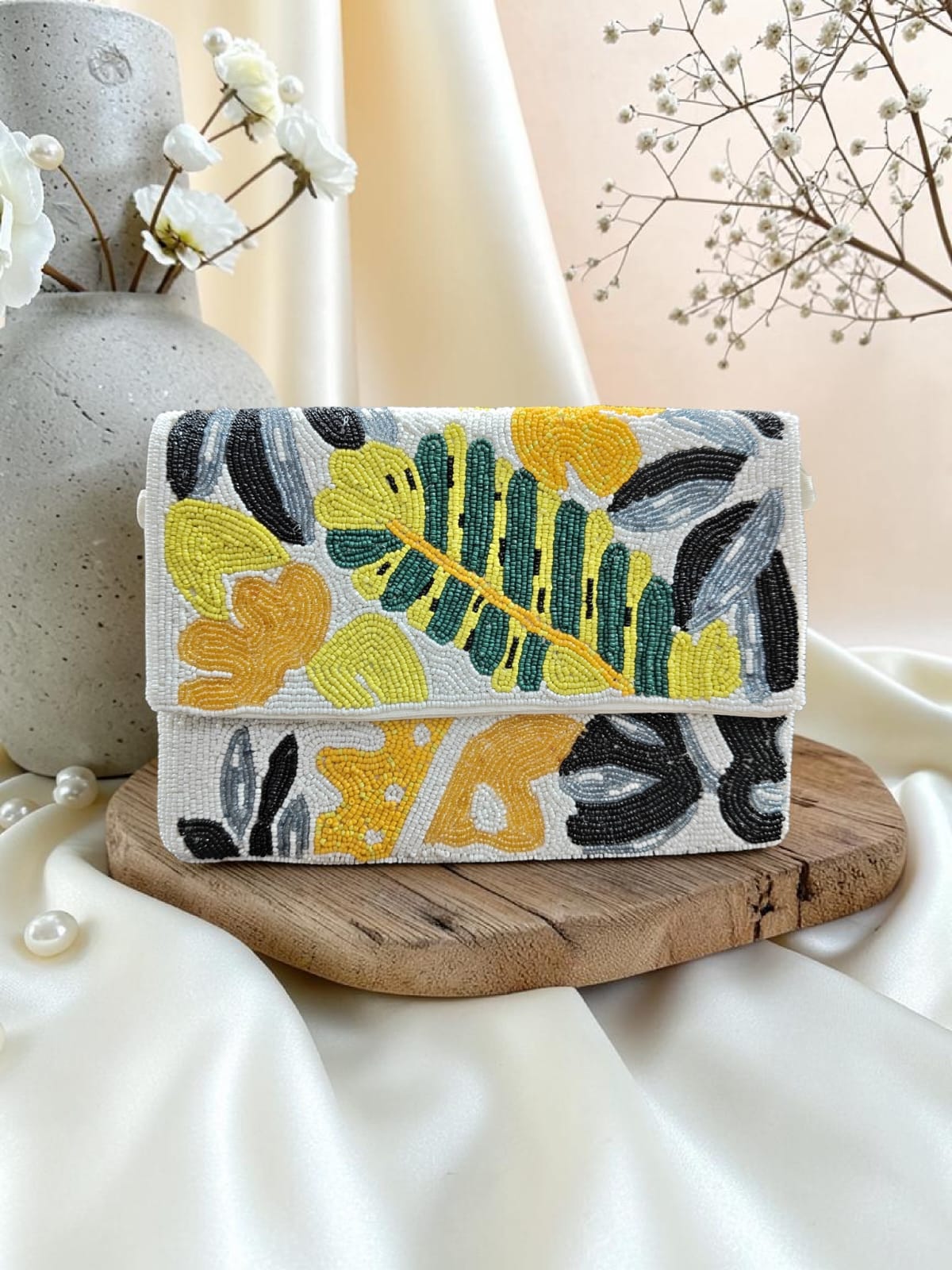 VRPS Beaded Clutch | Handcrafted Ethnic Bag | SWIS-4582 | Additional Angle