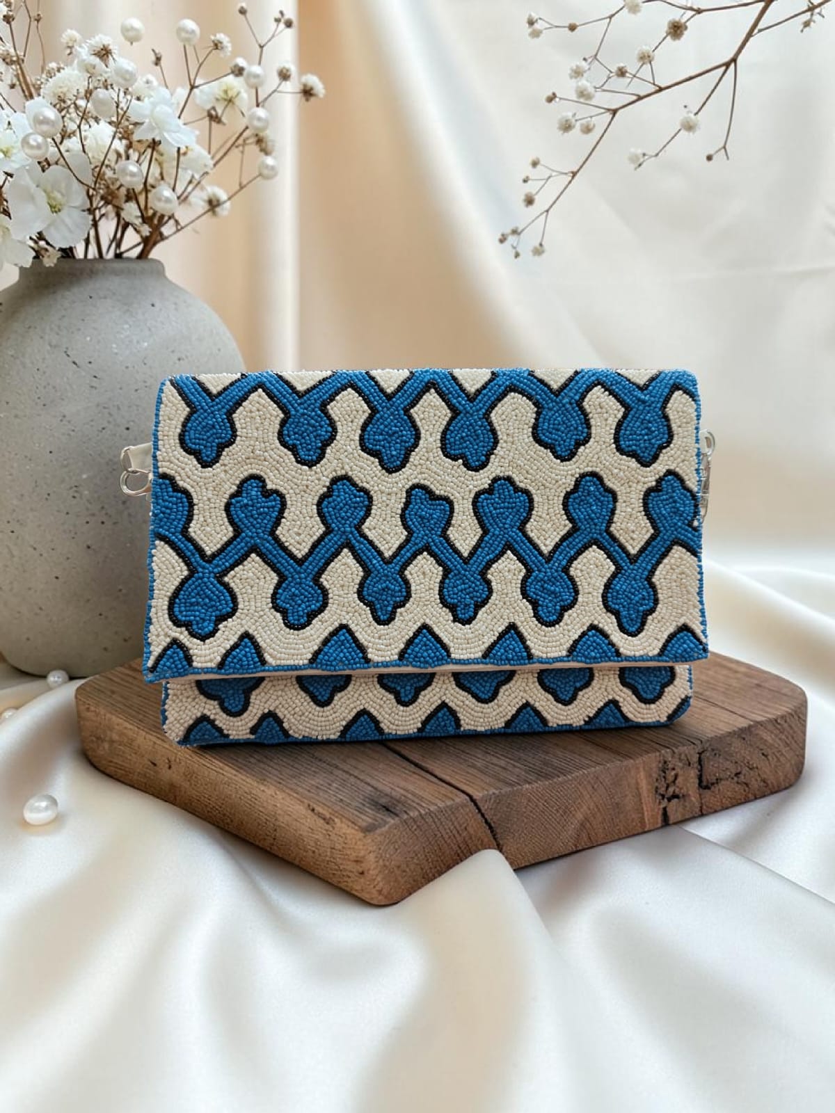 VRPS Beaded Clutch | Handcrafted Ethnic Bag | SWIS-4586 | Additional Angle