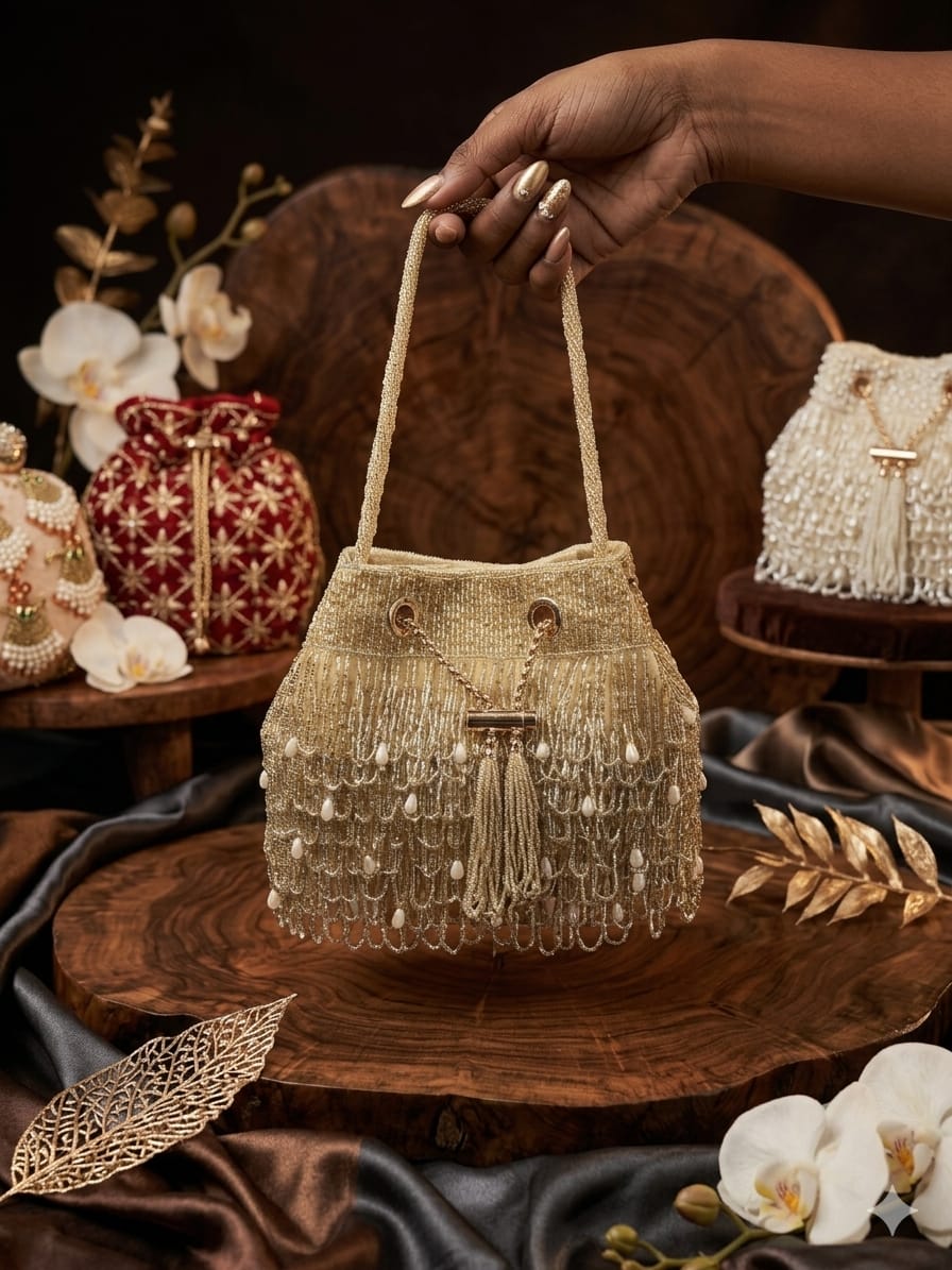 VRPS Embroidered Clutch | Handcrafted Ethnic Bag | SWIS-4640