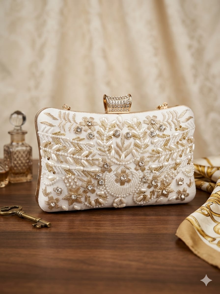 VRPS Embroidered Clutch | Handcrafted Ethnic Bag | SWIS-4647 | Additional Angle