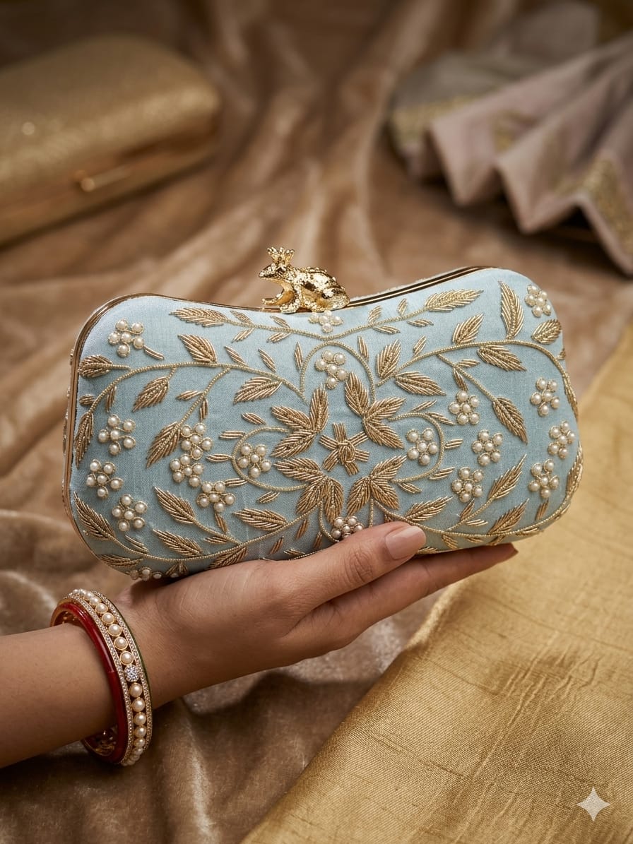 VRPS Embroidered Clutch | Handcrafted Ethnic Bag | SWIS-4649