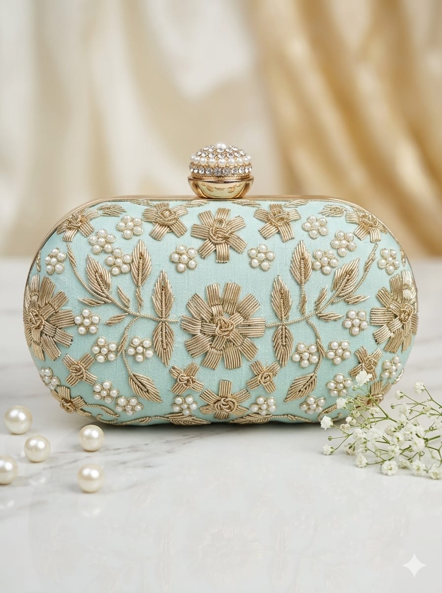 VRPS Embroidered Clutch | Handcrafted Ethnic Bag | SWIS-4686 | Additional Angle