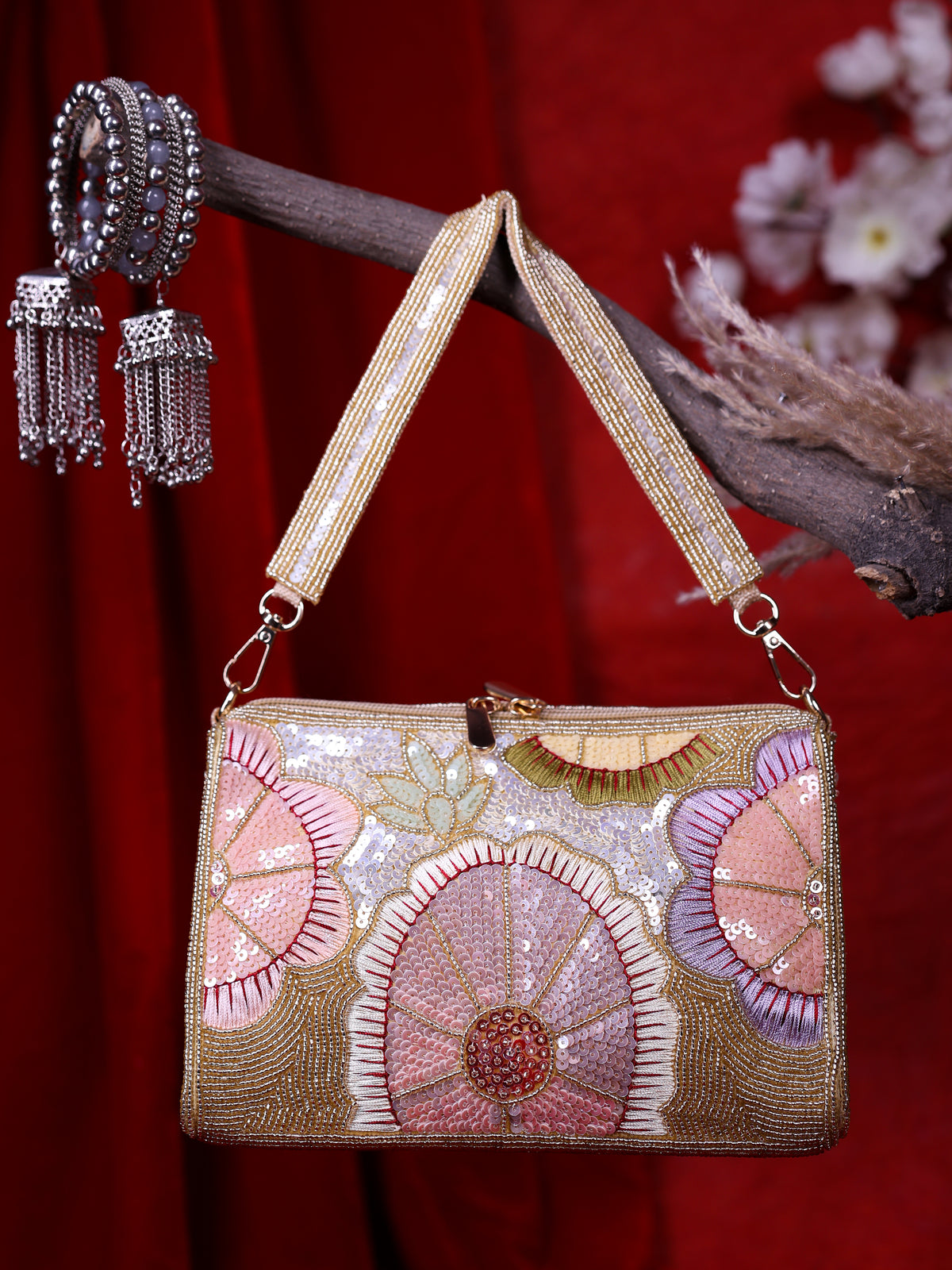 VRPS Flap Bag | Handcrafted Ethnic Bag | SWIS-2617 | Additional Angle