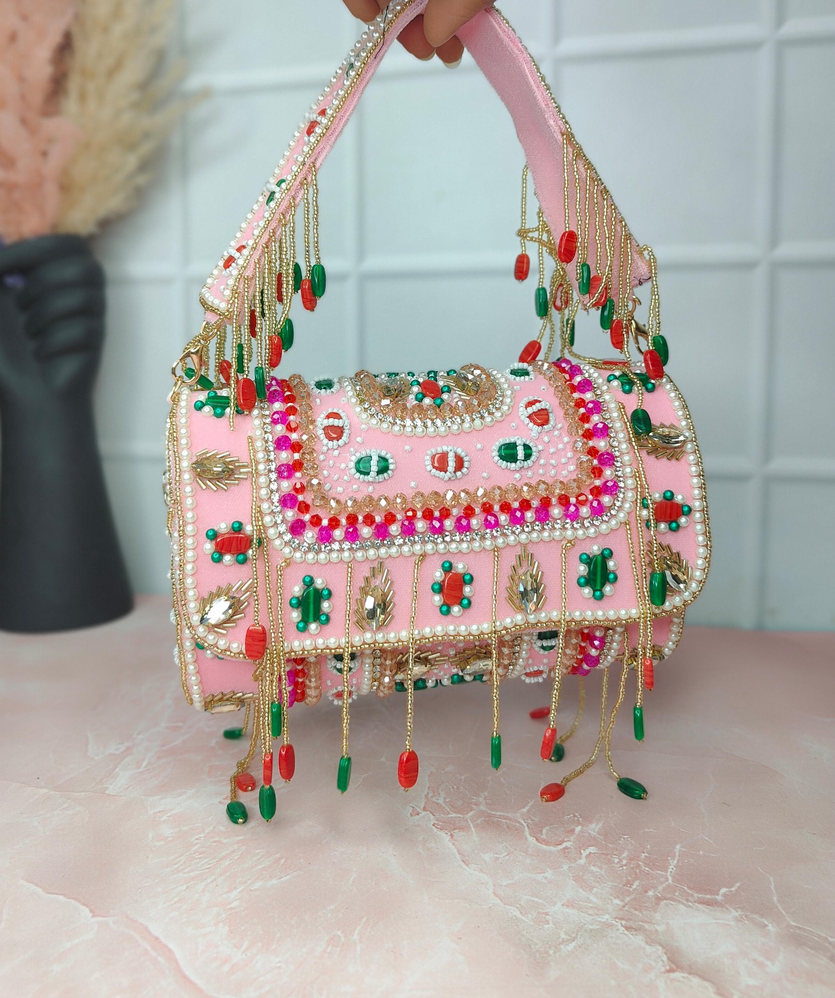 Heavy Embroidery Flap Bag
