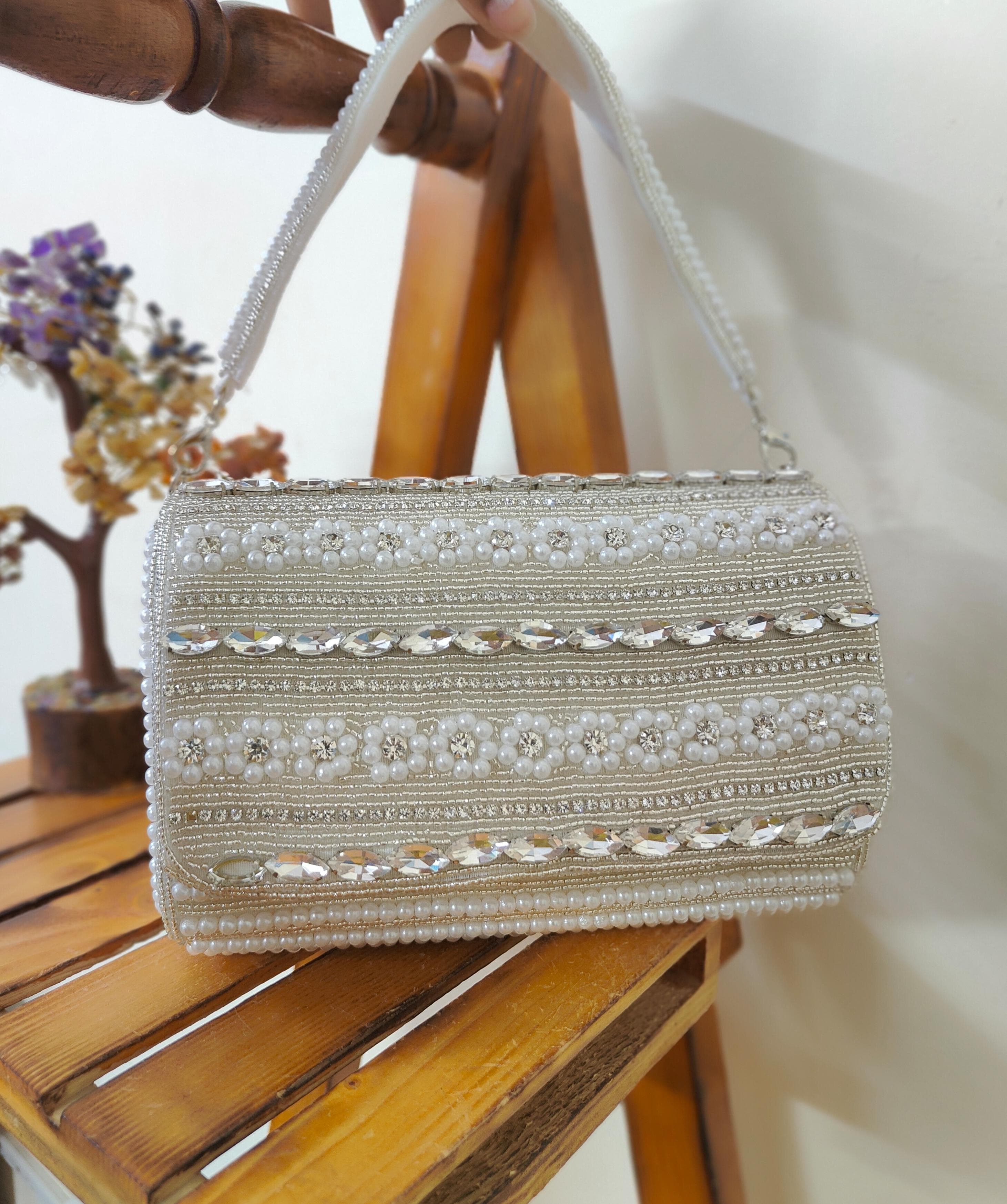 Silver flap Bag