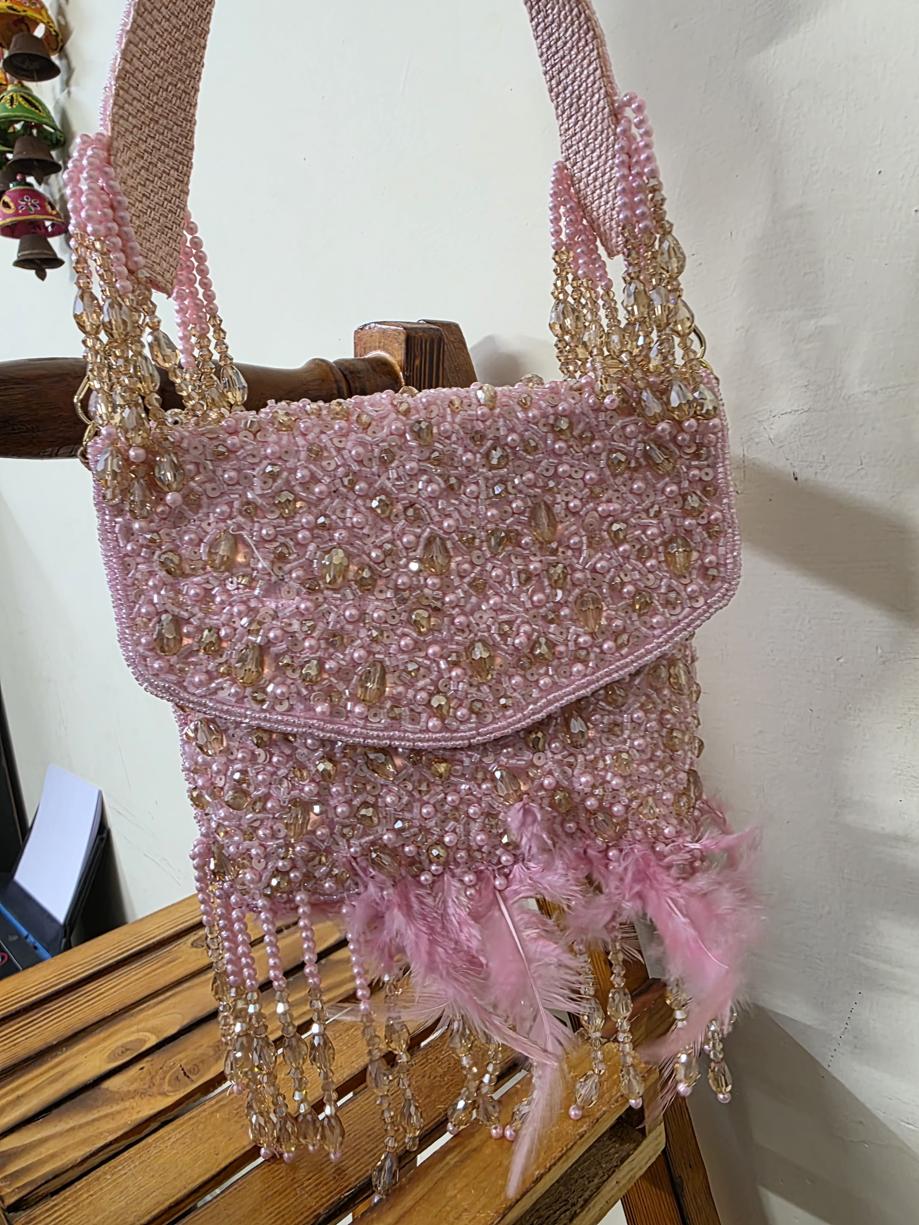 Embroidered Flap Bag