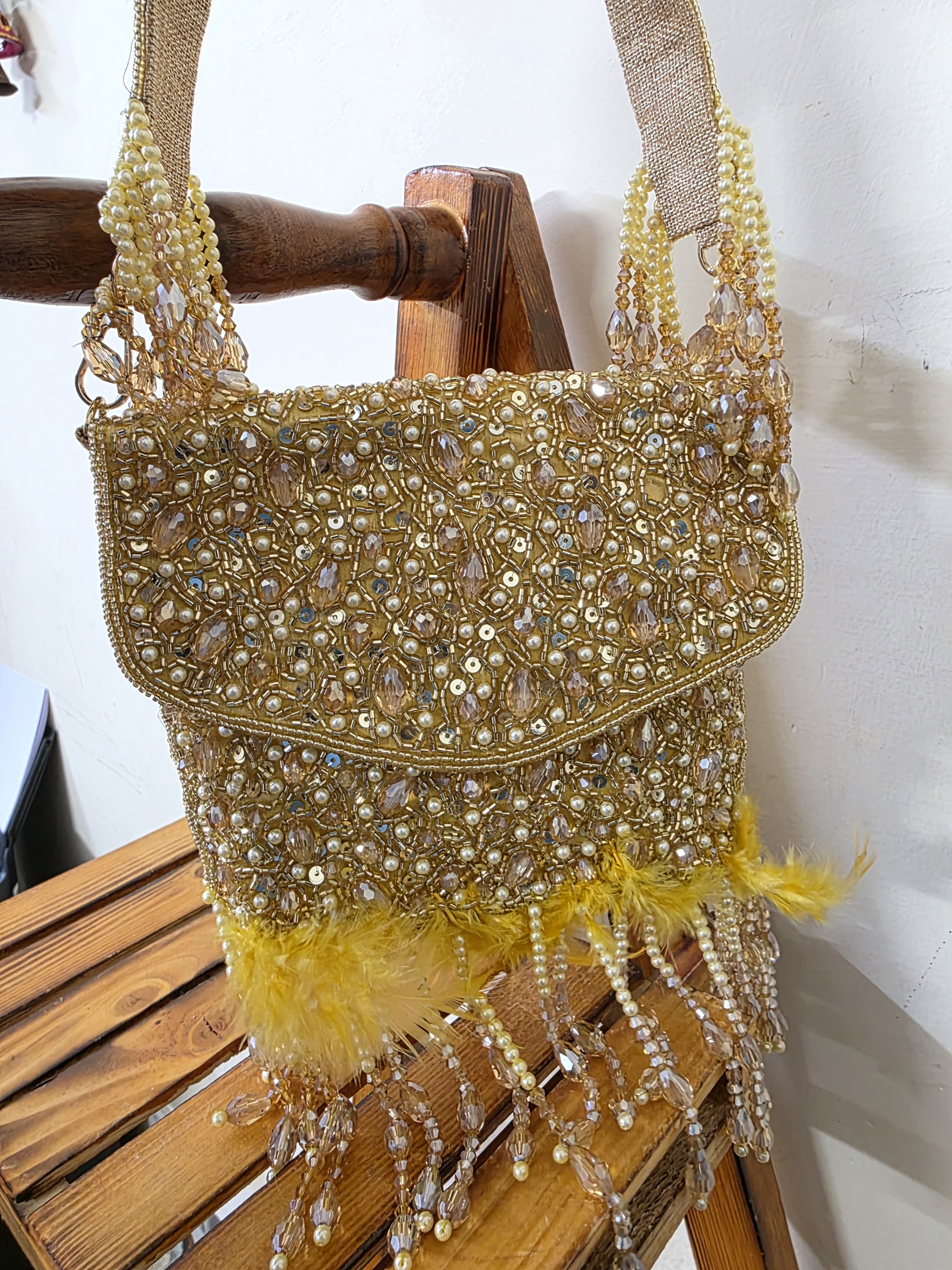 Embroidered Flap Bag