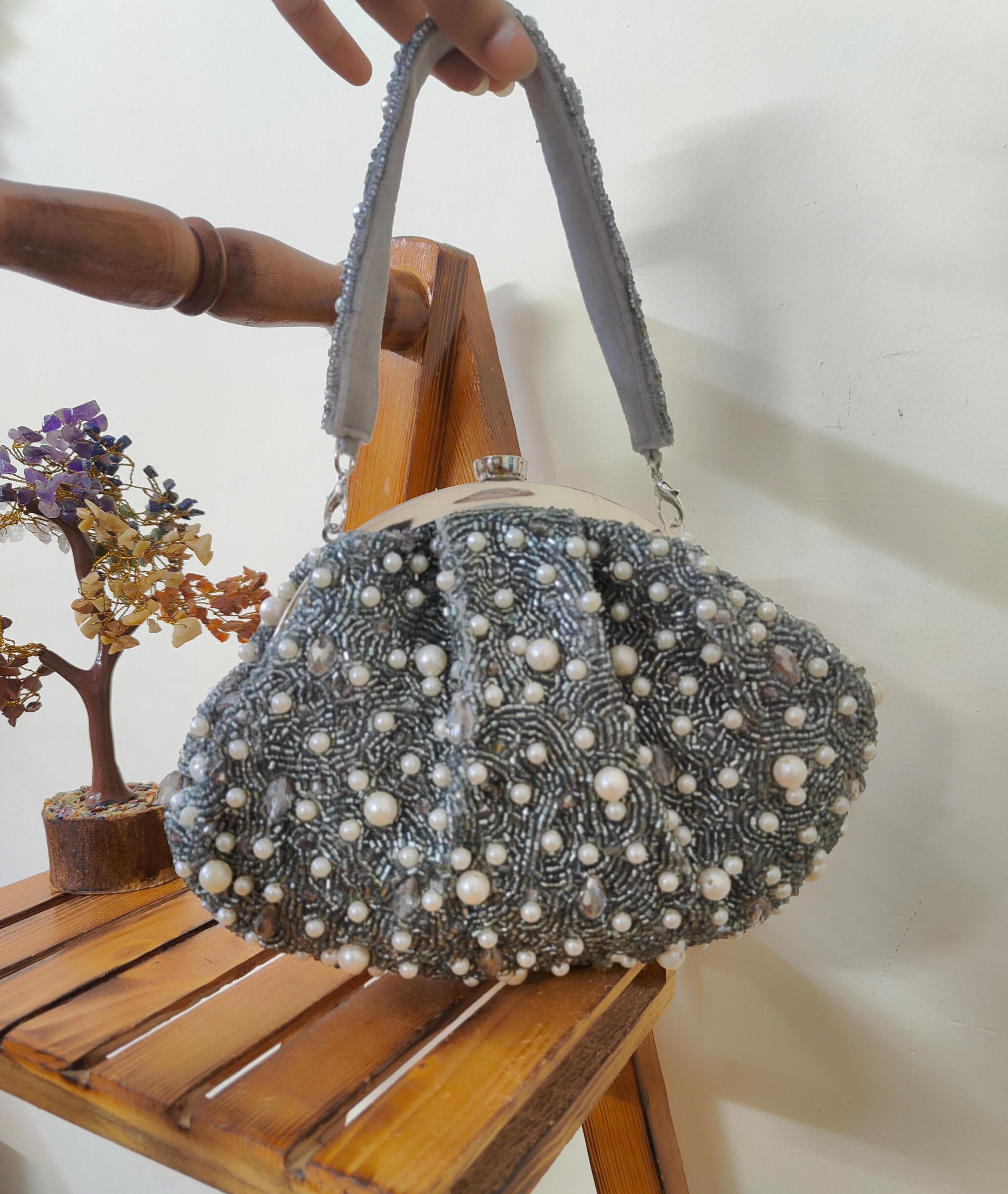 Gray Batua Bag