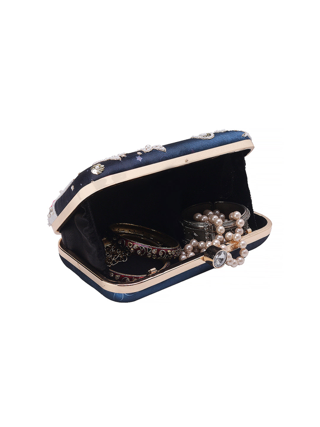 VRPS Printed Embroidered Clutch | Handcrafted Ethnic Bag | SWIS-498 | Additional Angle