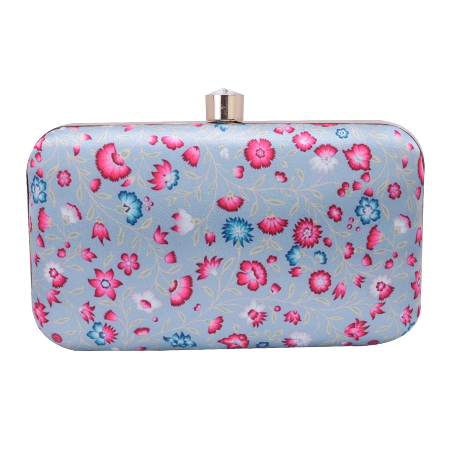 tiny floral digital printed clutch