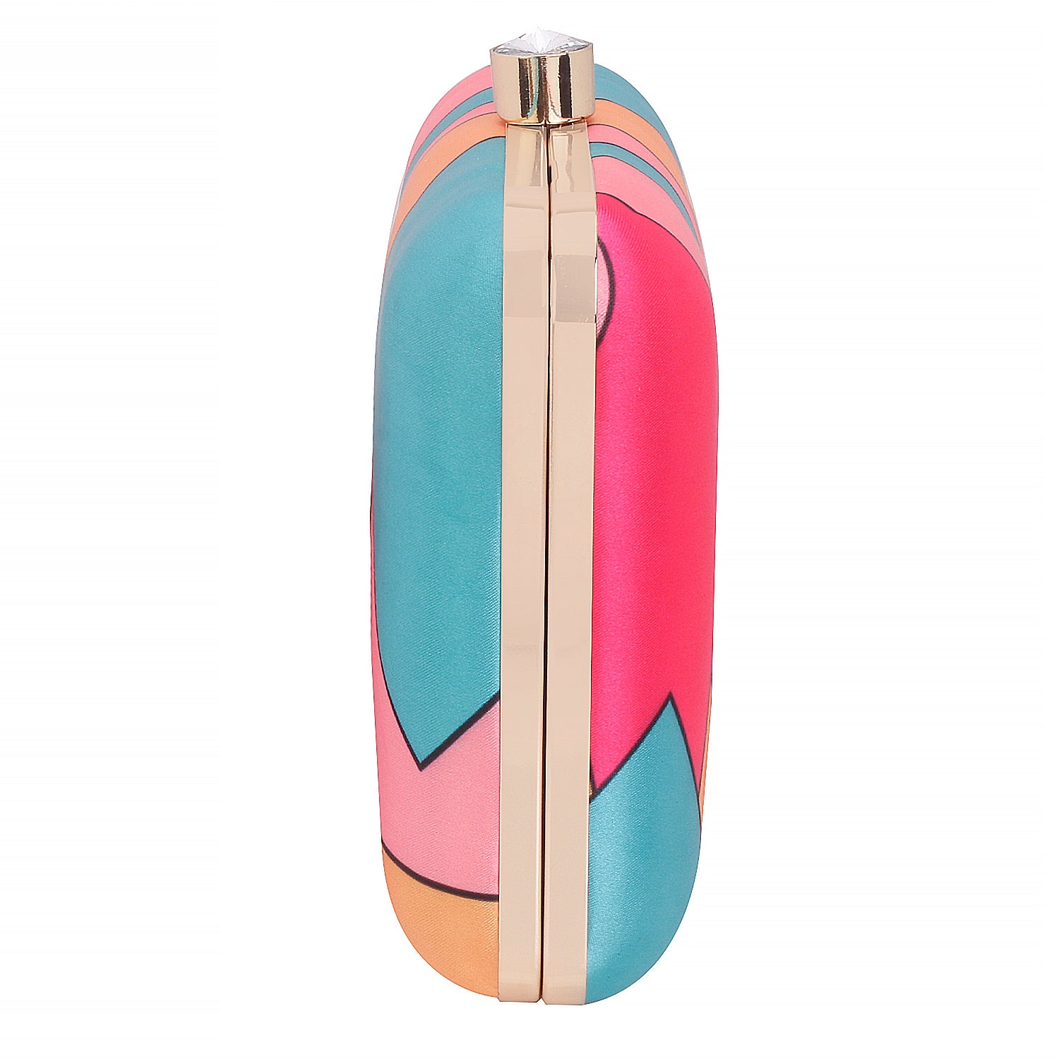 Assoretd printed lining box clutch