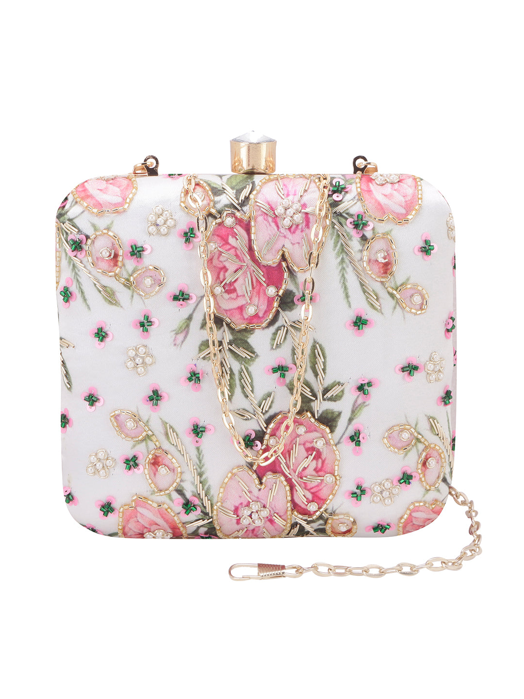 VRPS Printed Embroidered Clutch | Handcrafted Ethnic Bag | SWIS-867 | Additional Angle