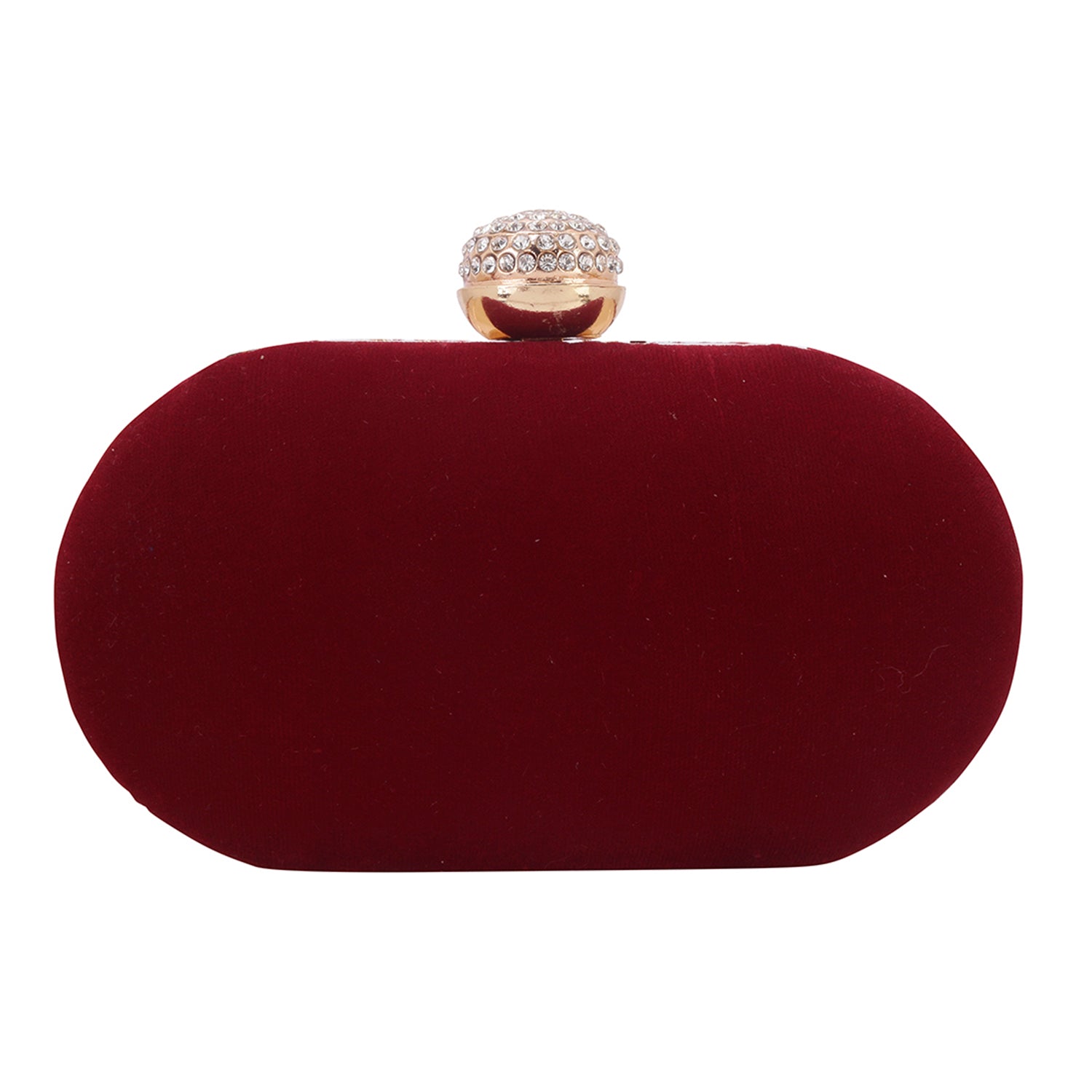 Handmade zardosi maroon oval clutch