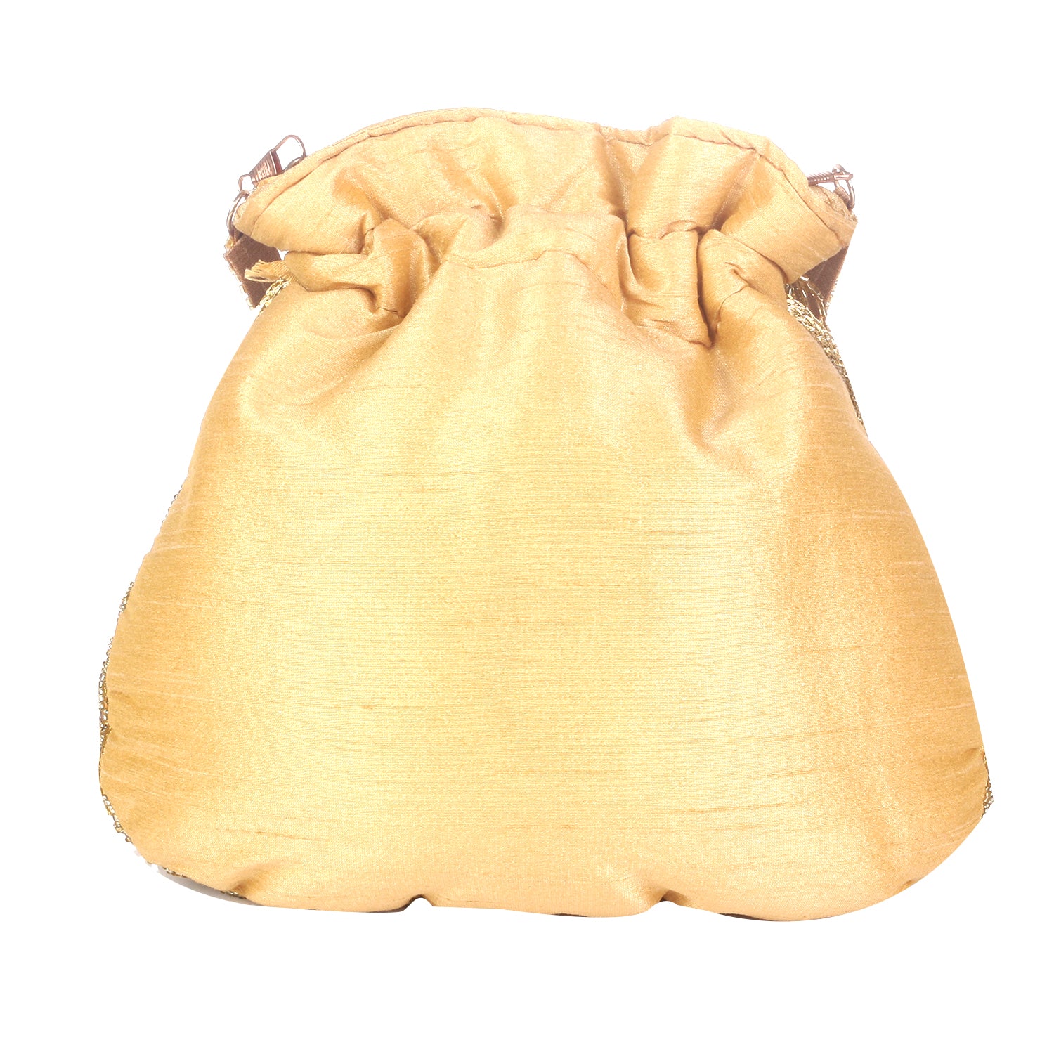Long Fringes Golden Designer Potli Bag