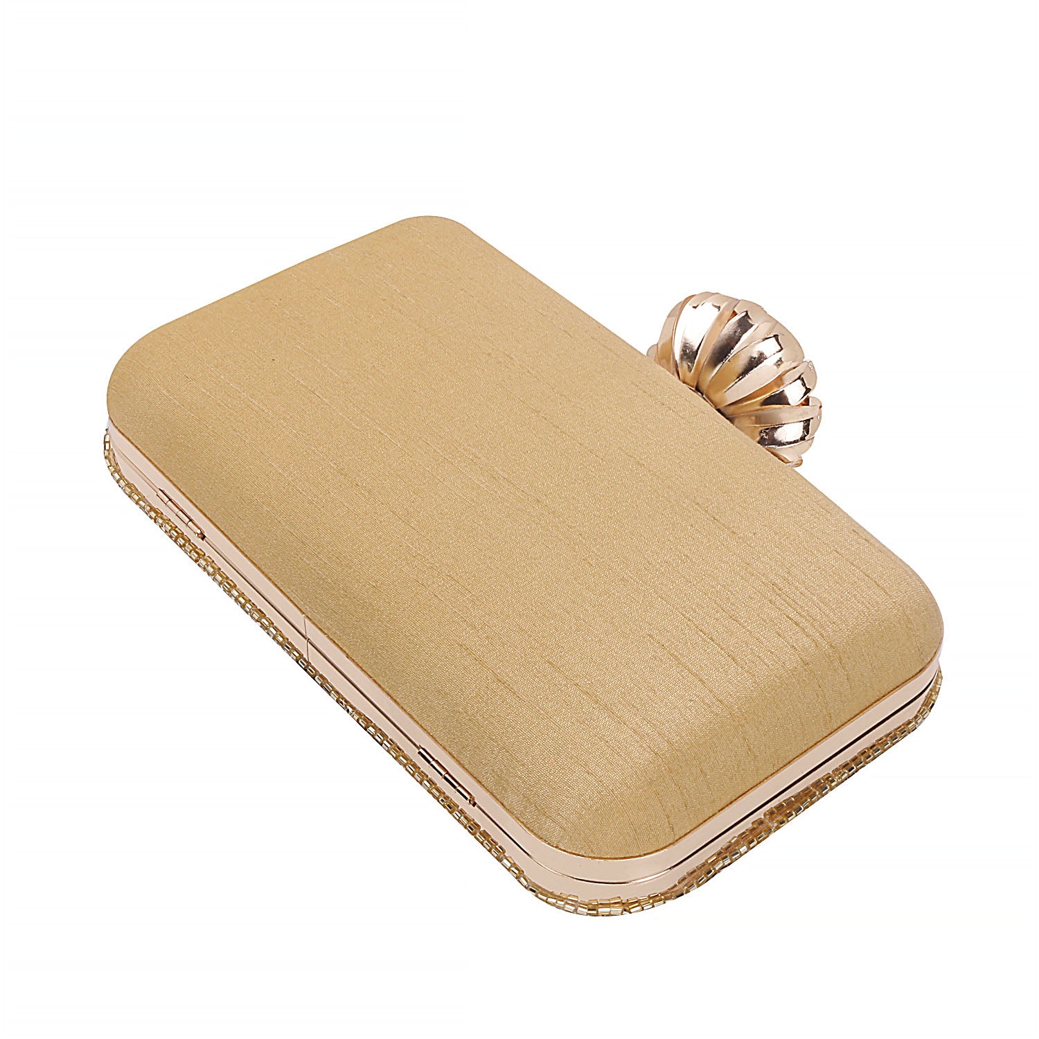 Embroidered Box Clutch For Casual Use