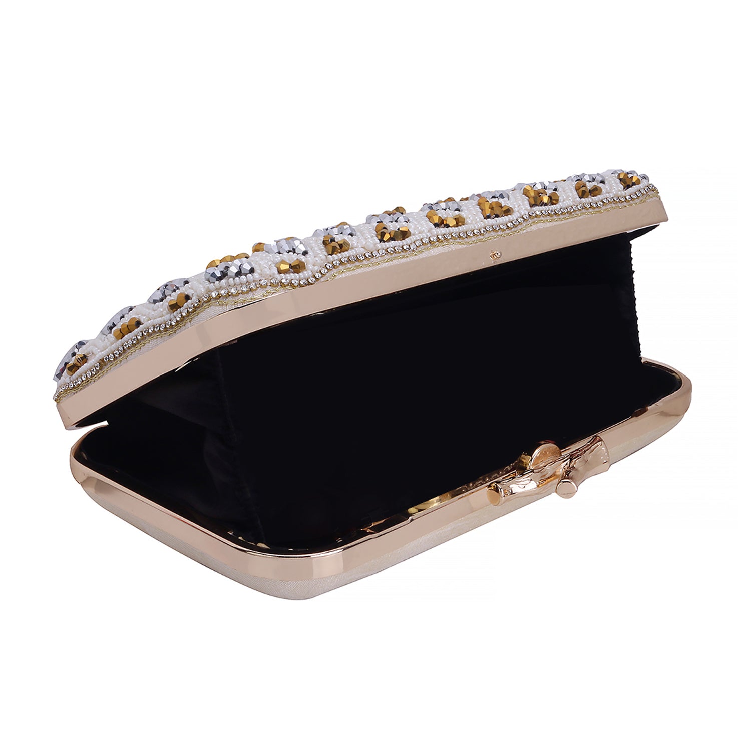 embroidered clutch