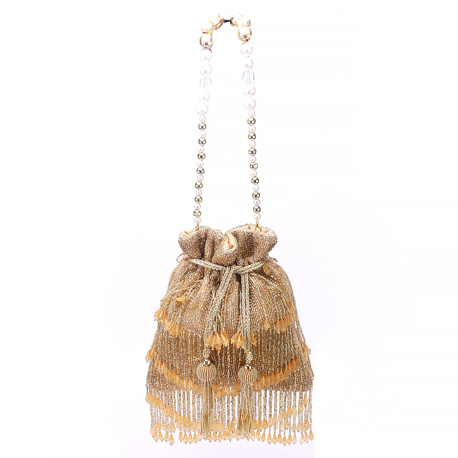 tassel gold potli