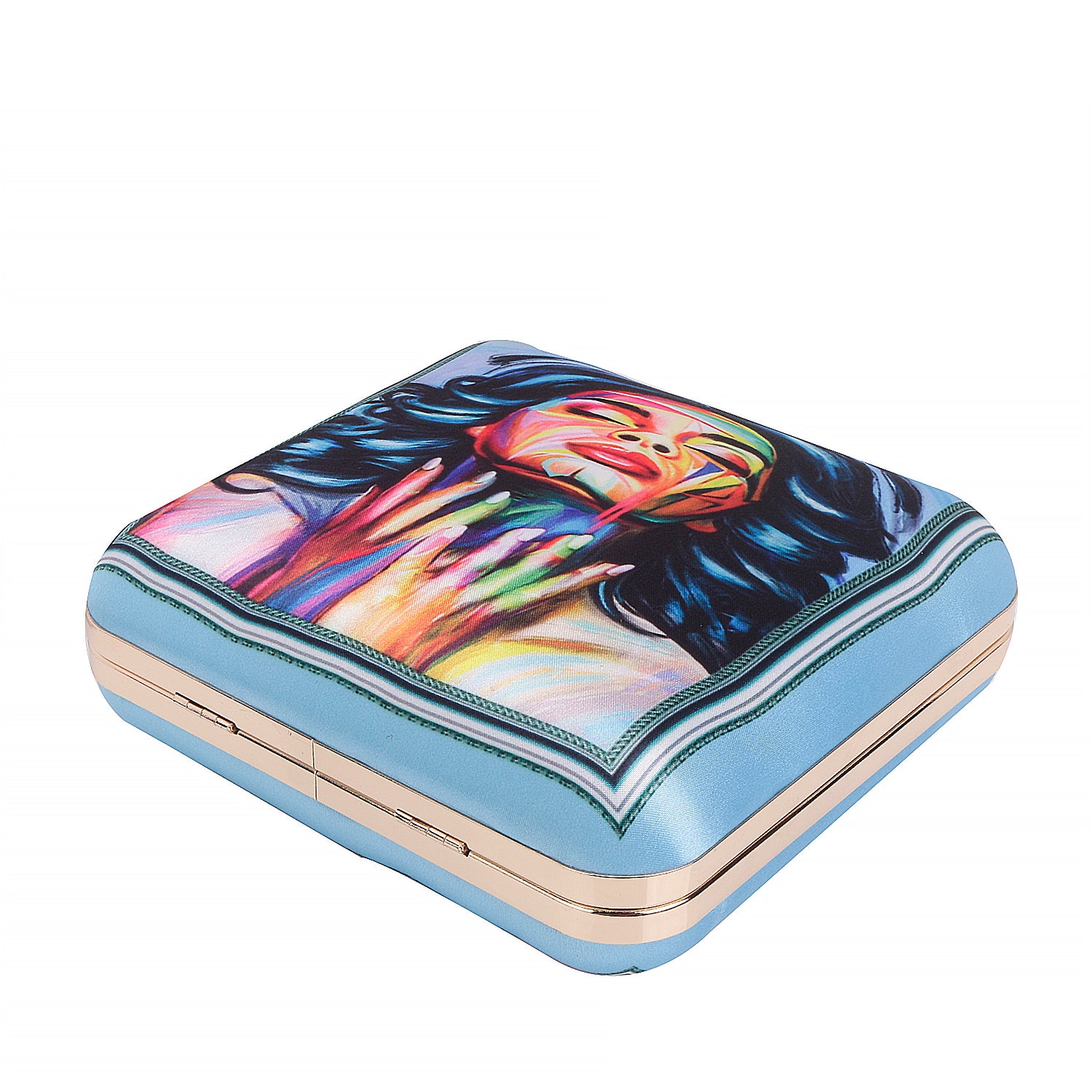 Swisni girlish printed clutch