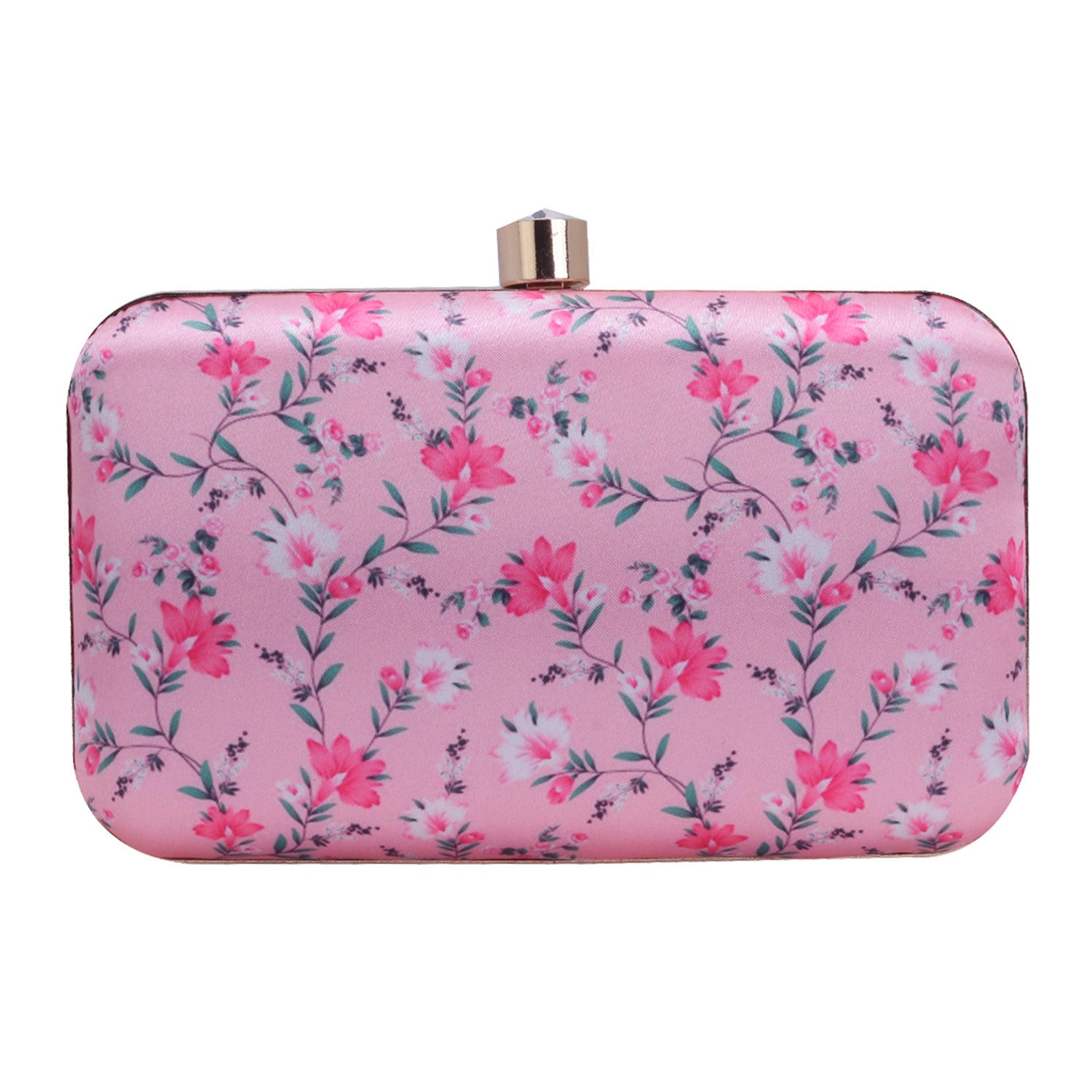 blossom digital printed clutch