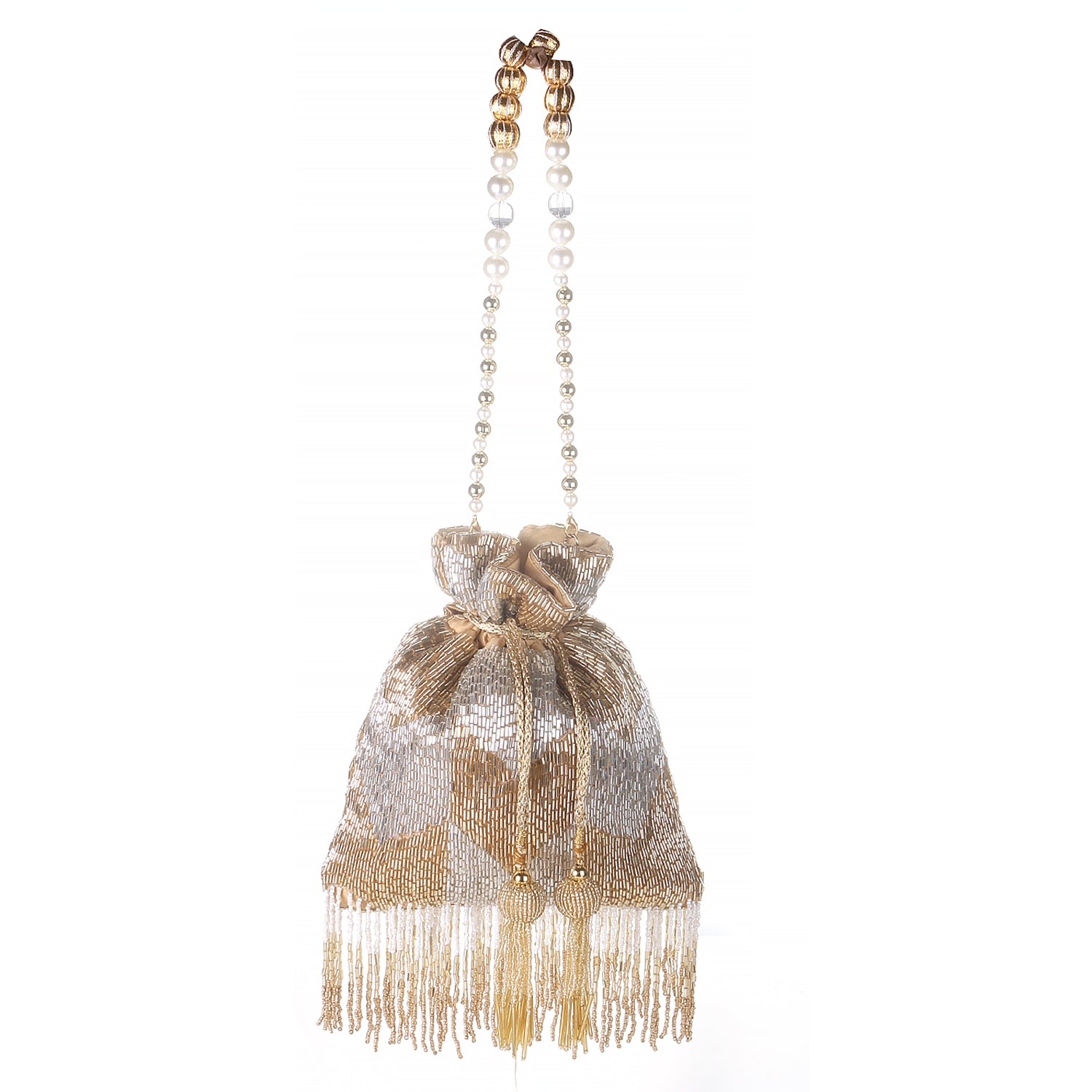GOLD TASSEL potli