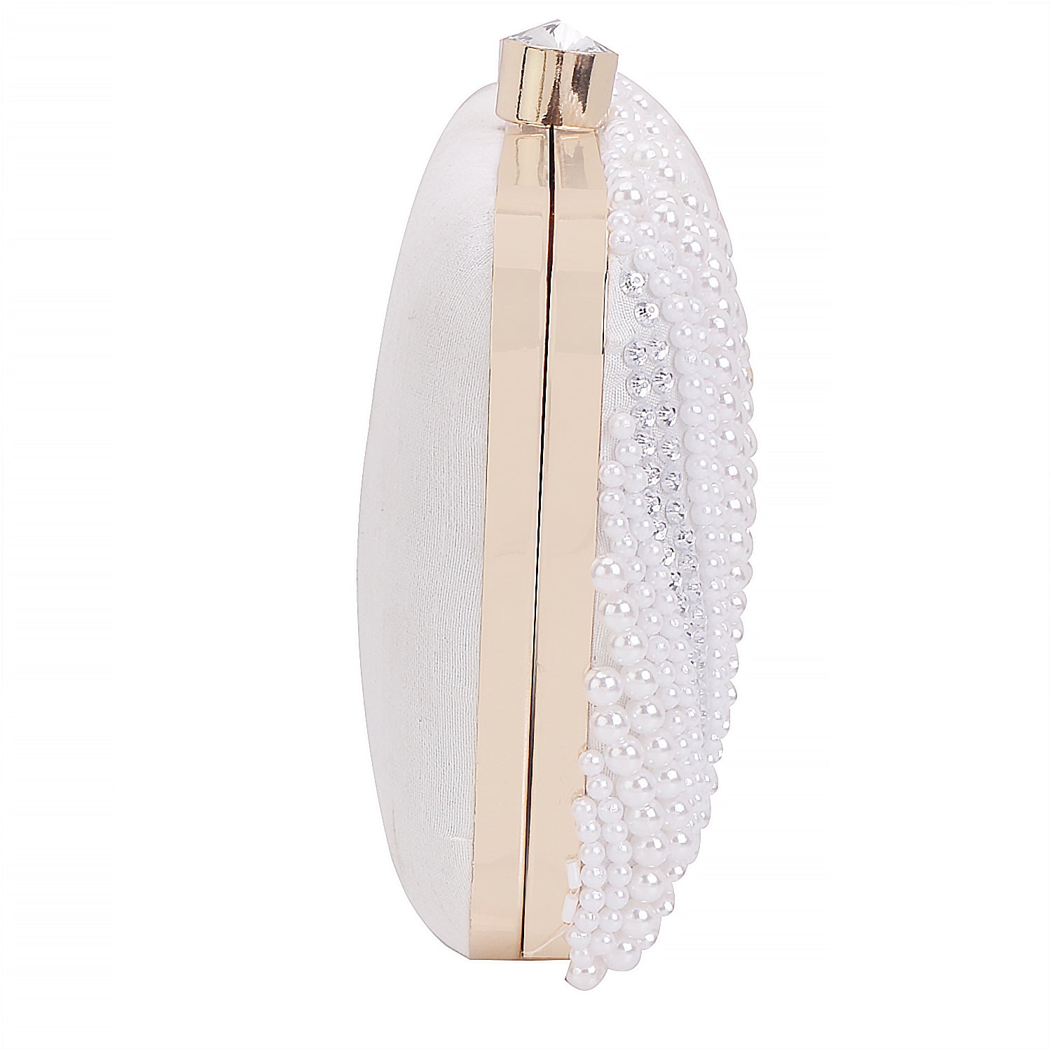 White Pearl Rectangle Clutch