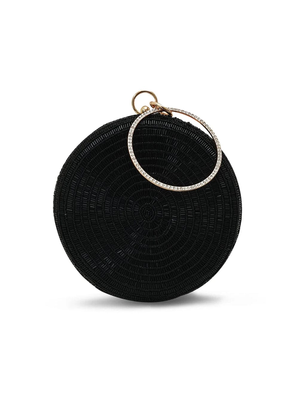 Black Katdana Embroidered Clutch