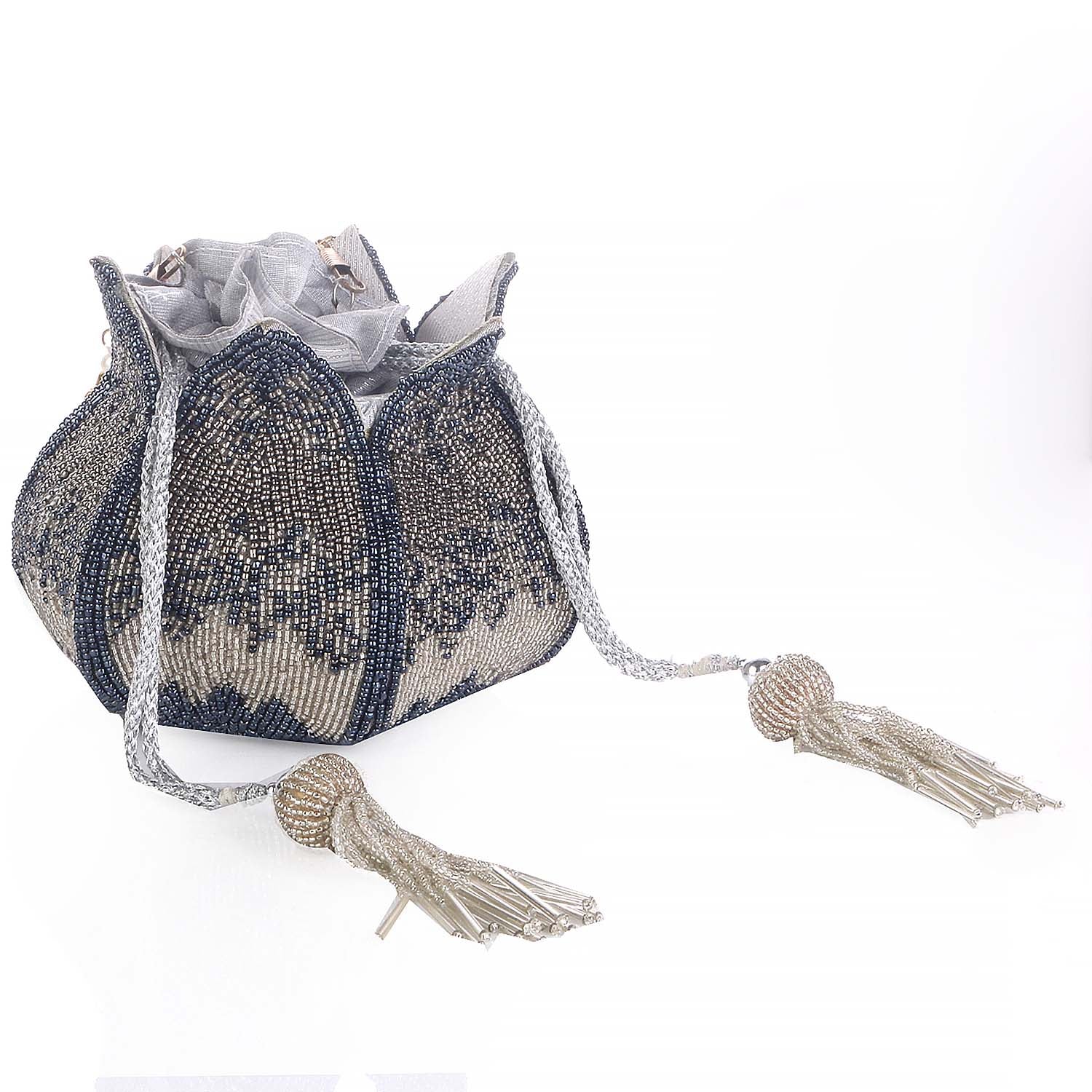 Elegant Flower Design Embellishment Potli