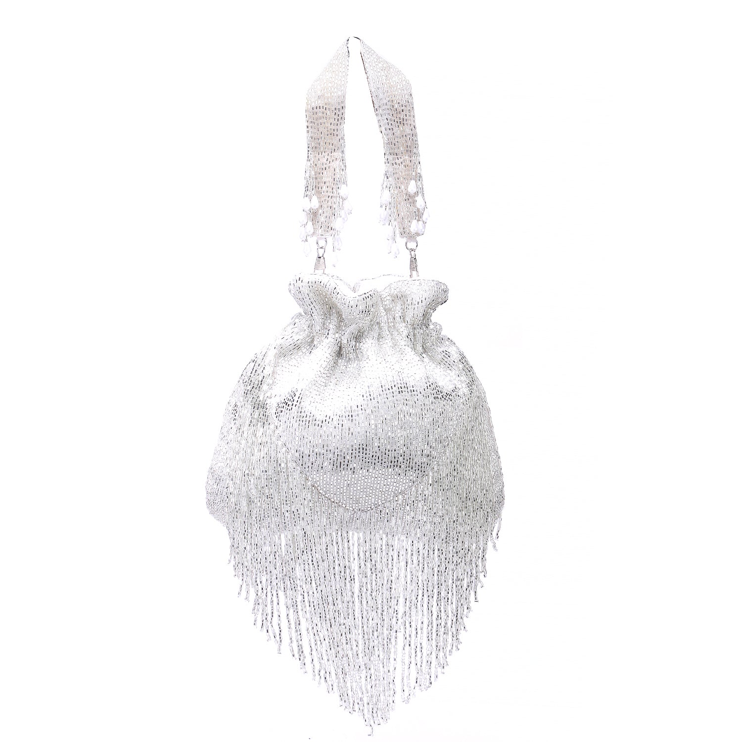 silver tassel potli