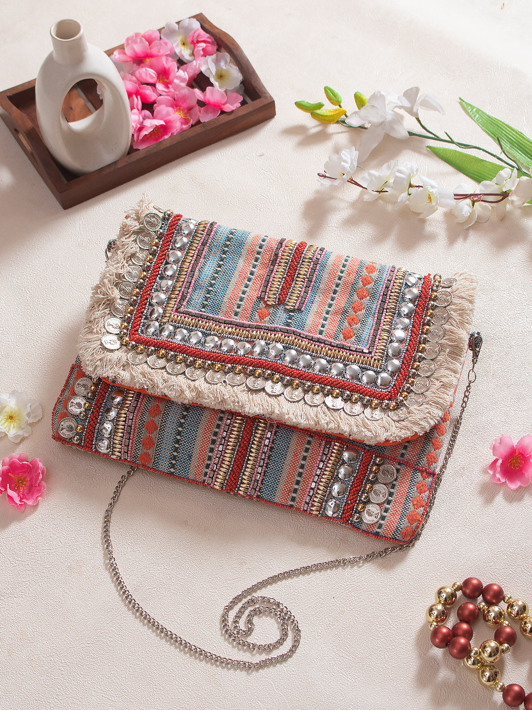 SWISNI ORANGE BOHO BAG