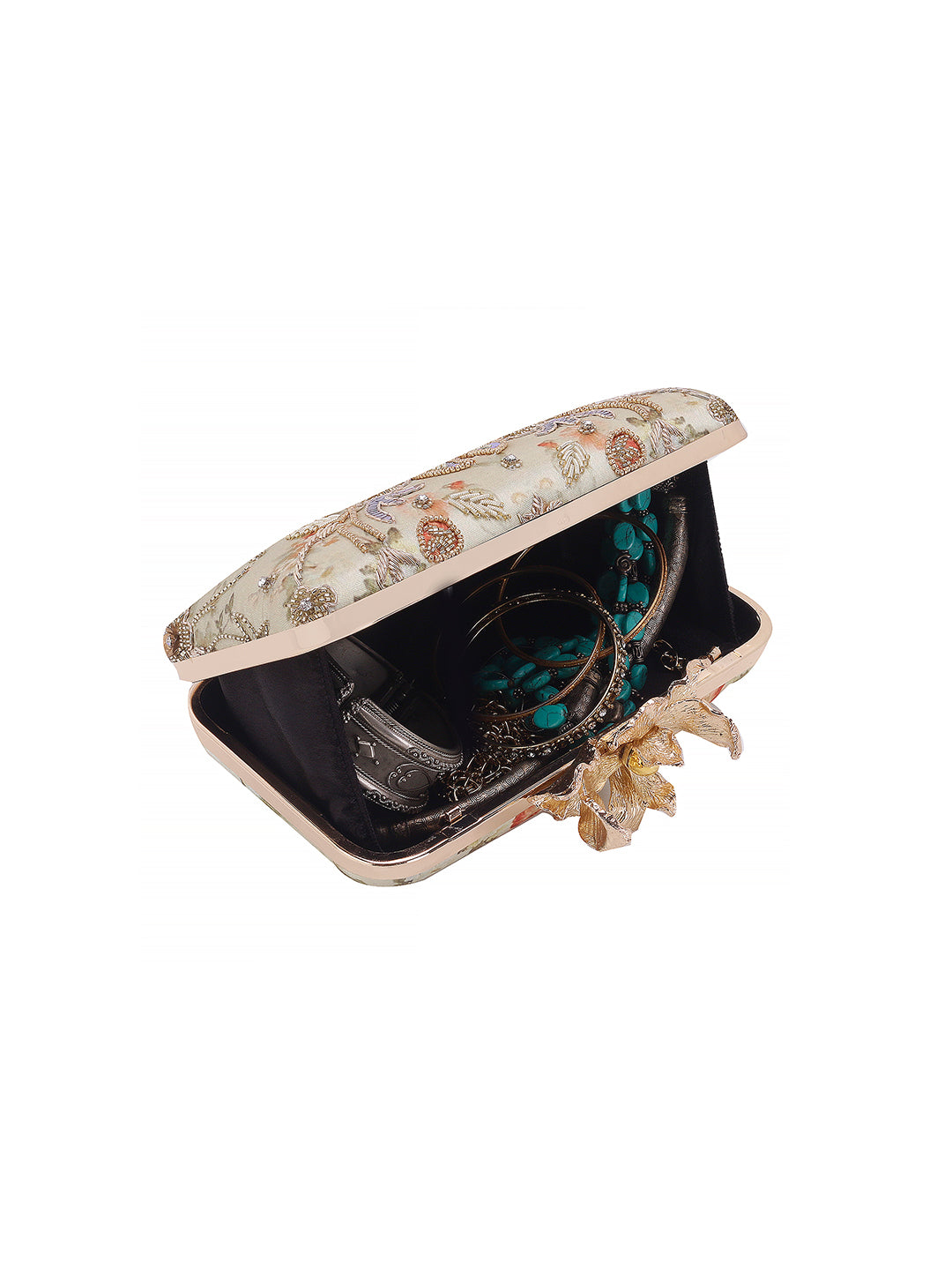 VRPS Printed Embroidered Clutch | Handcrafted Ethnic Bag | SWIS-500 | Additional Angle