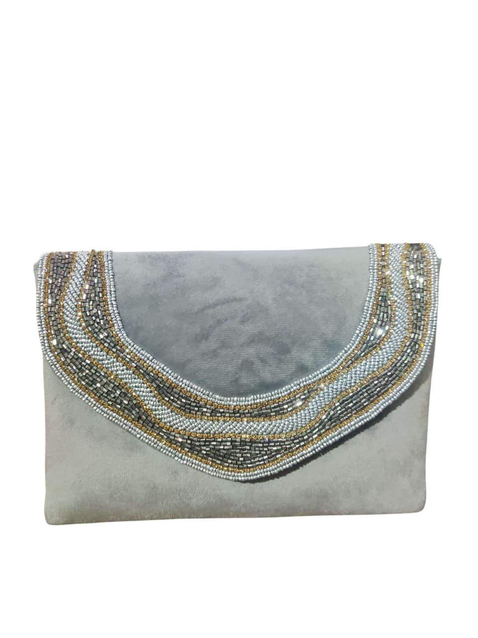 Gray Flap Bag