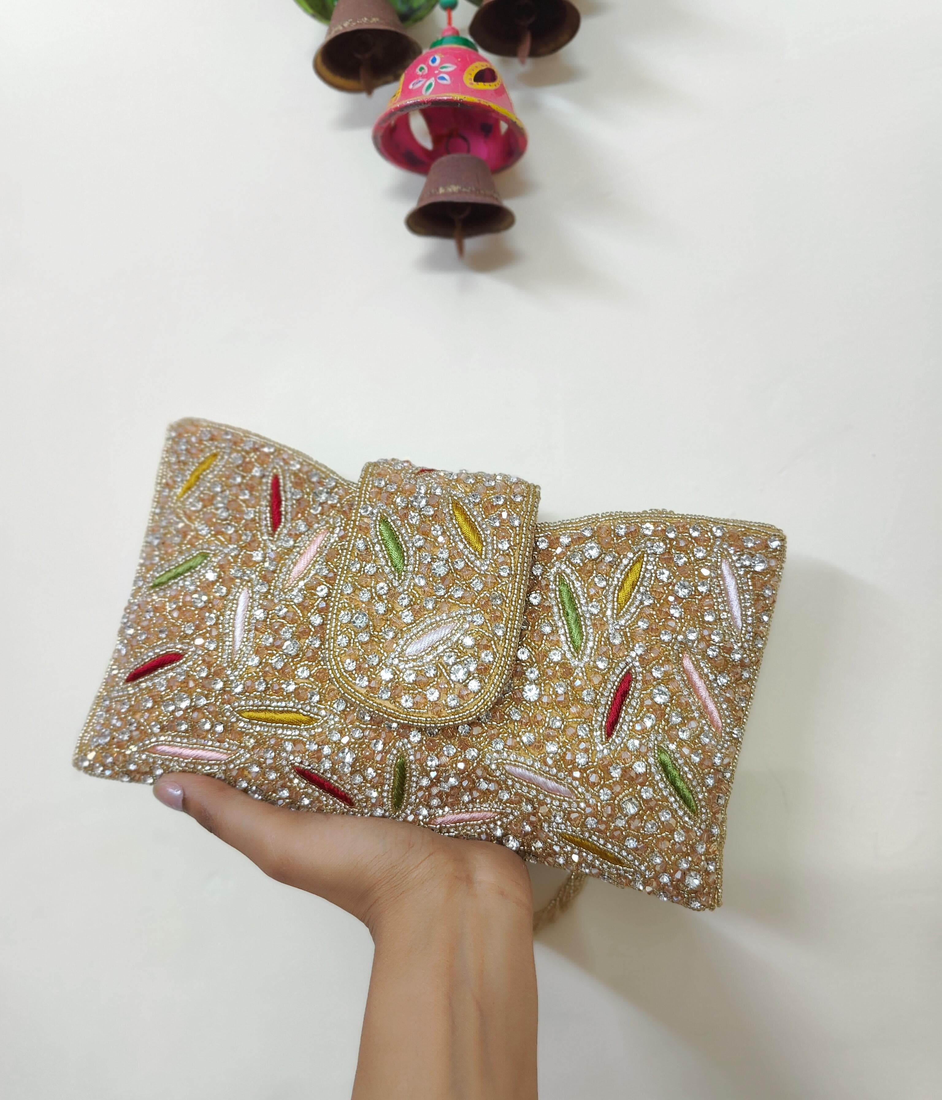 Embroidered Flap Bag