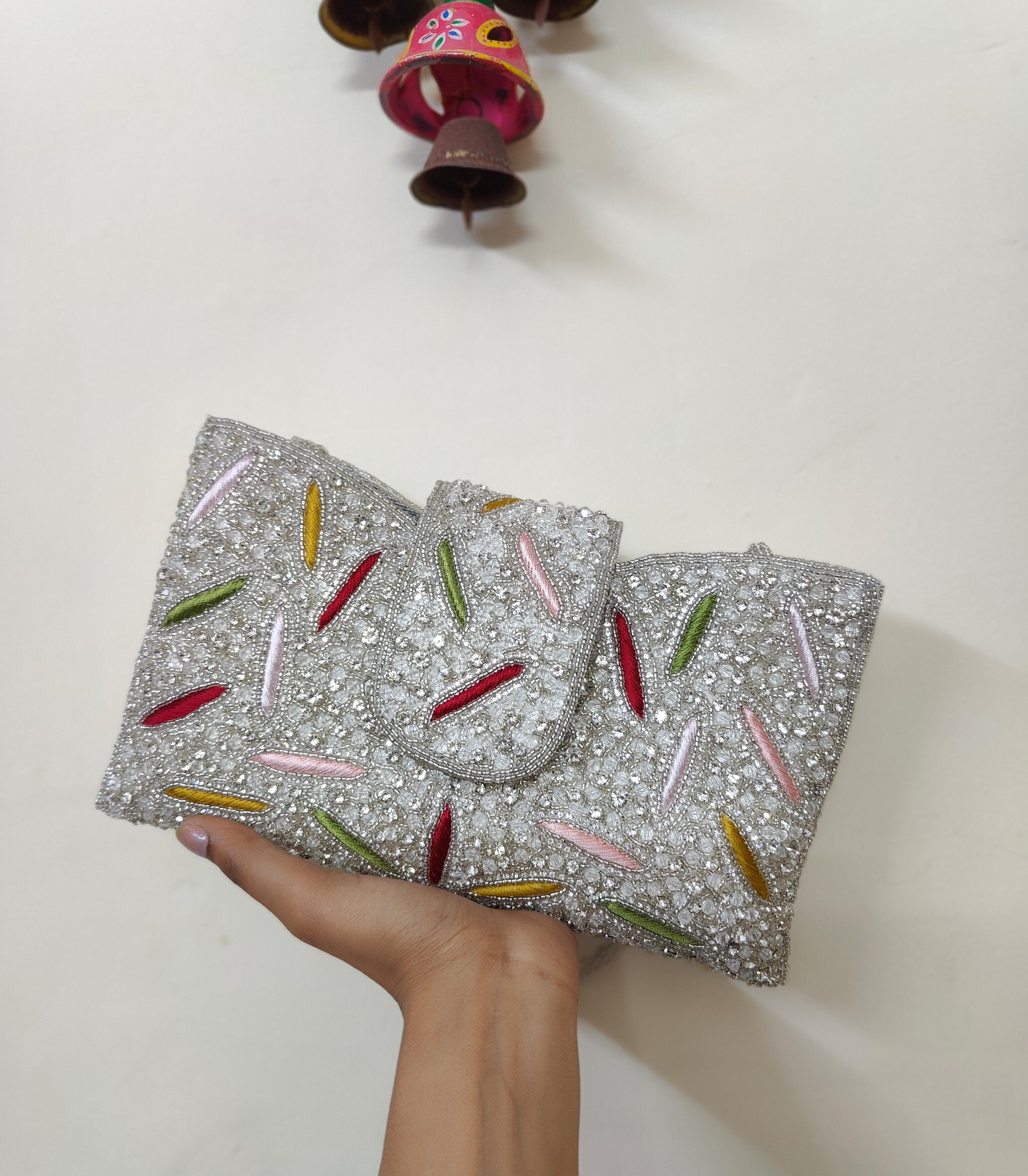 Embroidered Flap Bag