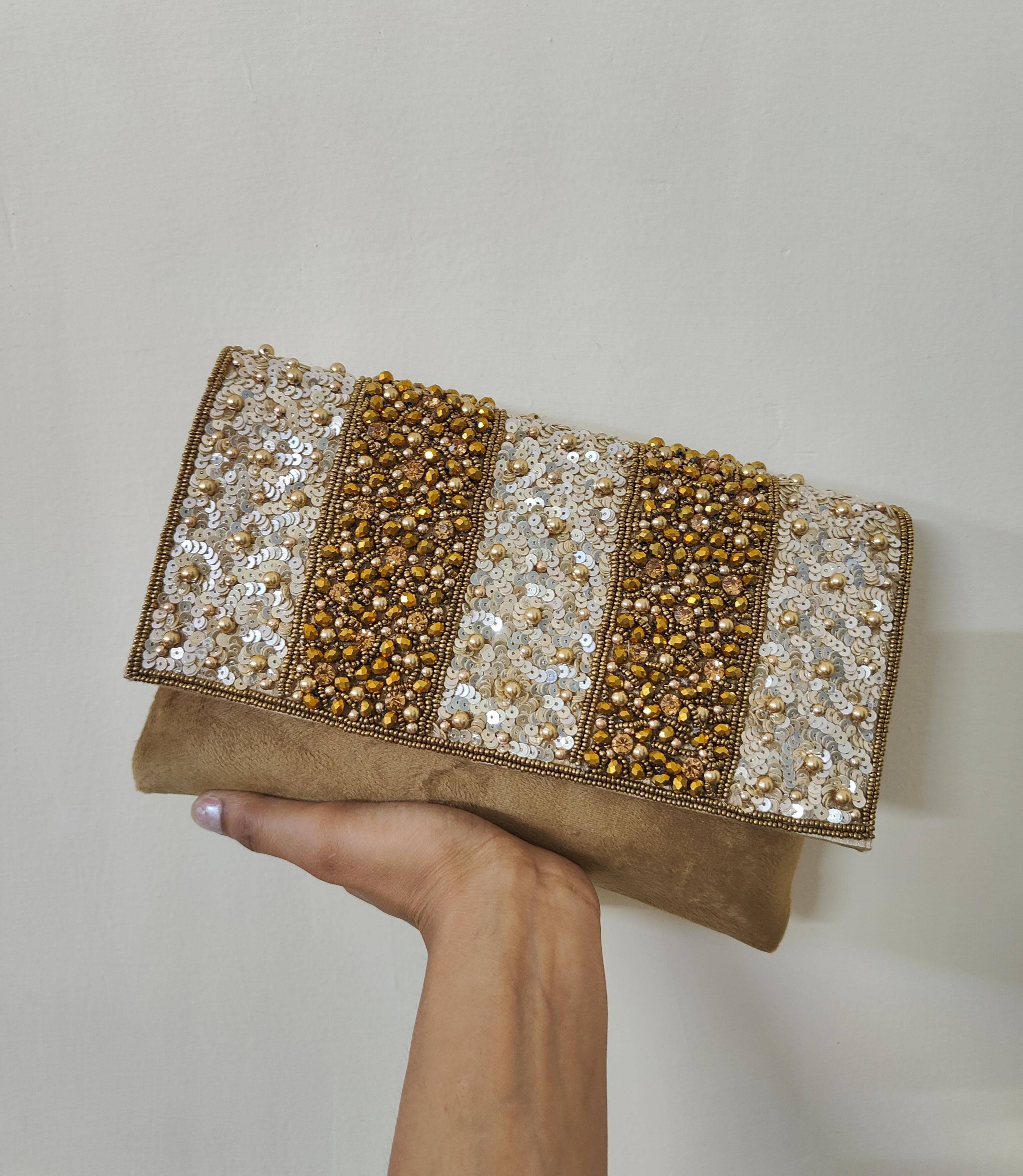 Embroidered Flap Bag