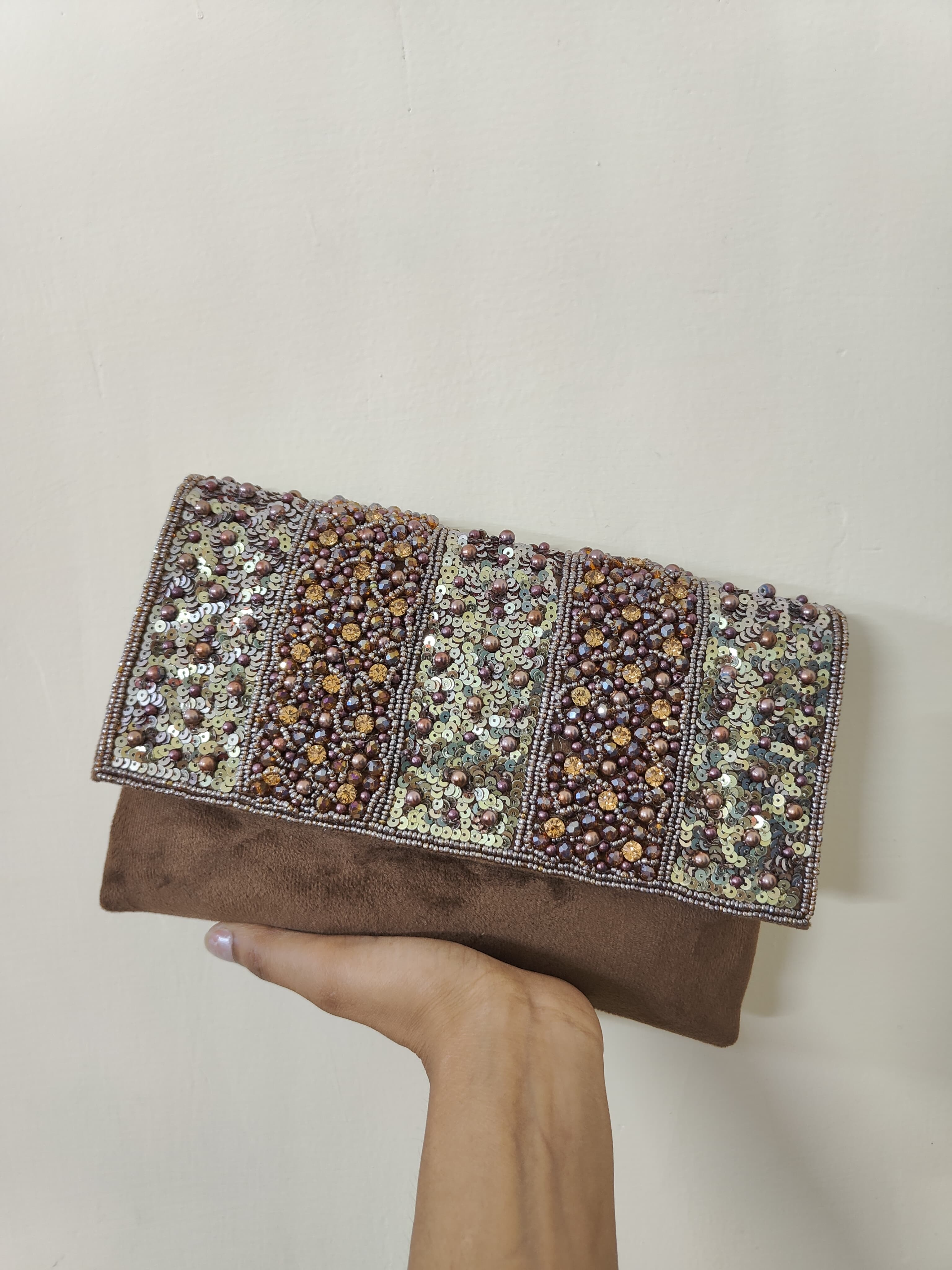 Embroidered Flap Bag