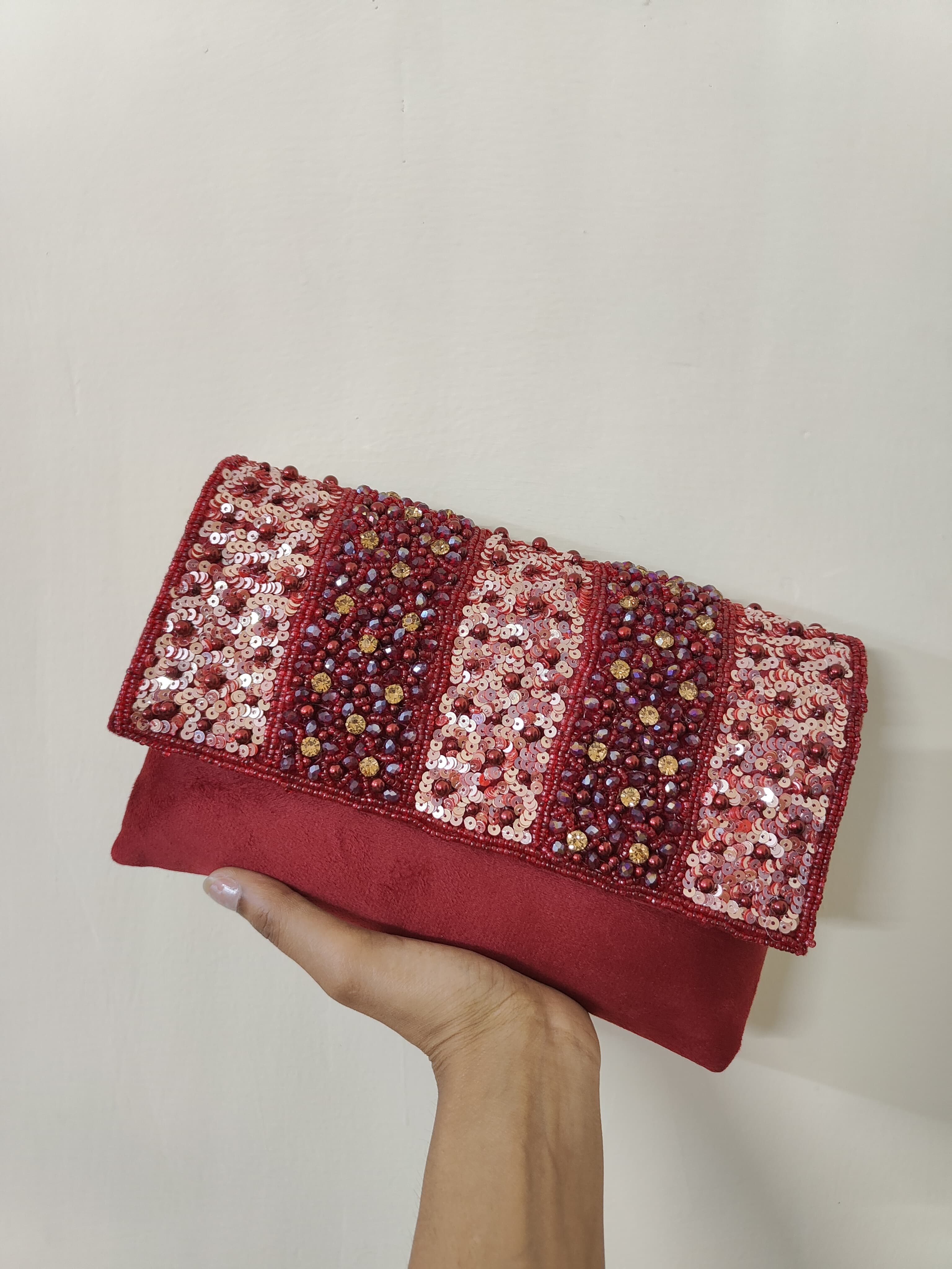 Embroidered Flap Bag