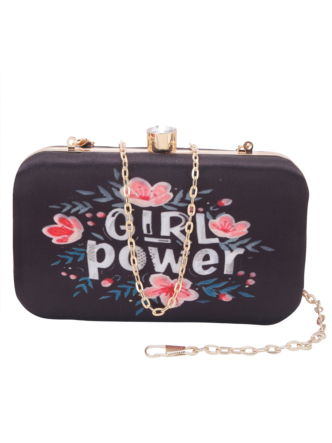 Girl Power Text Print Clutch for Women & Girls