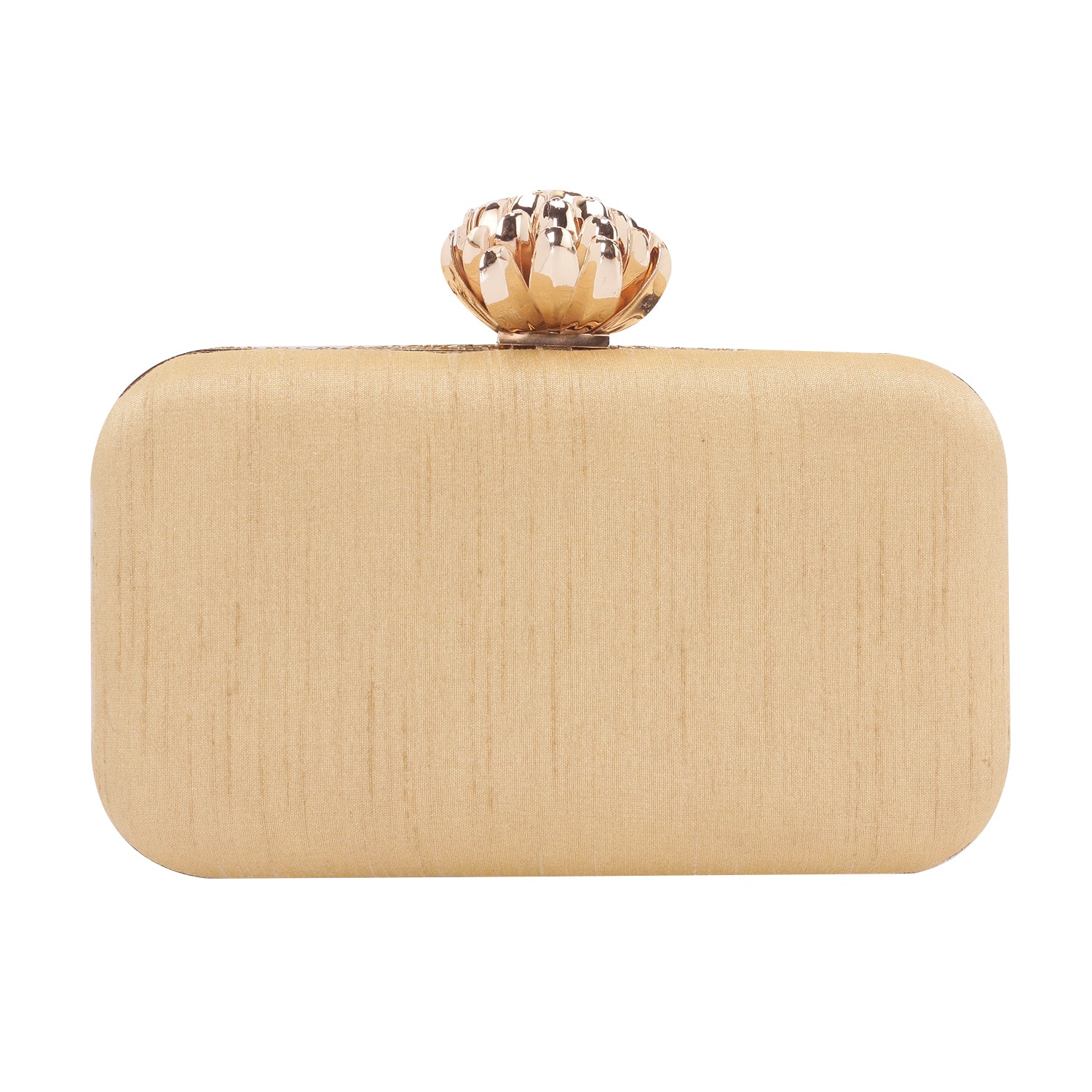 latest golden swirl design embroidered clutch bag