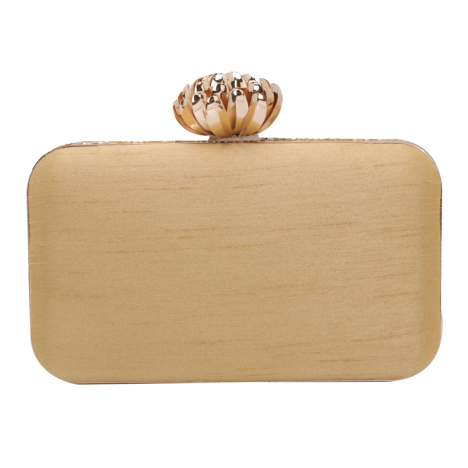 Embroidered Box Clutch For Casual Use