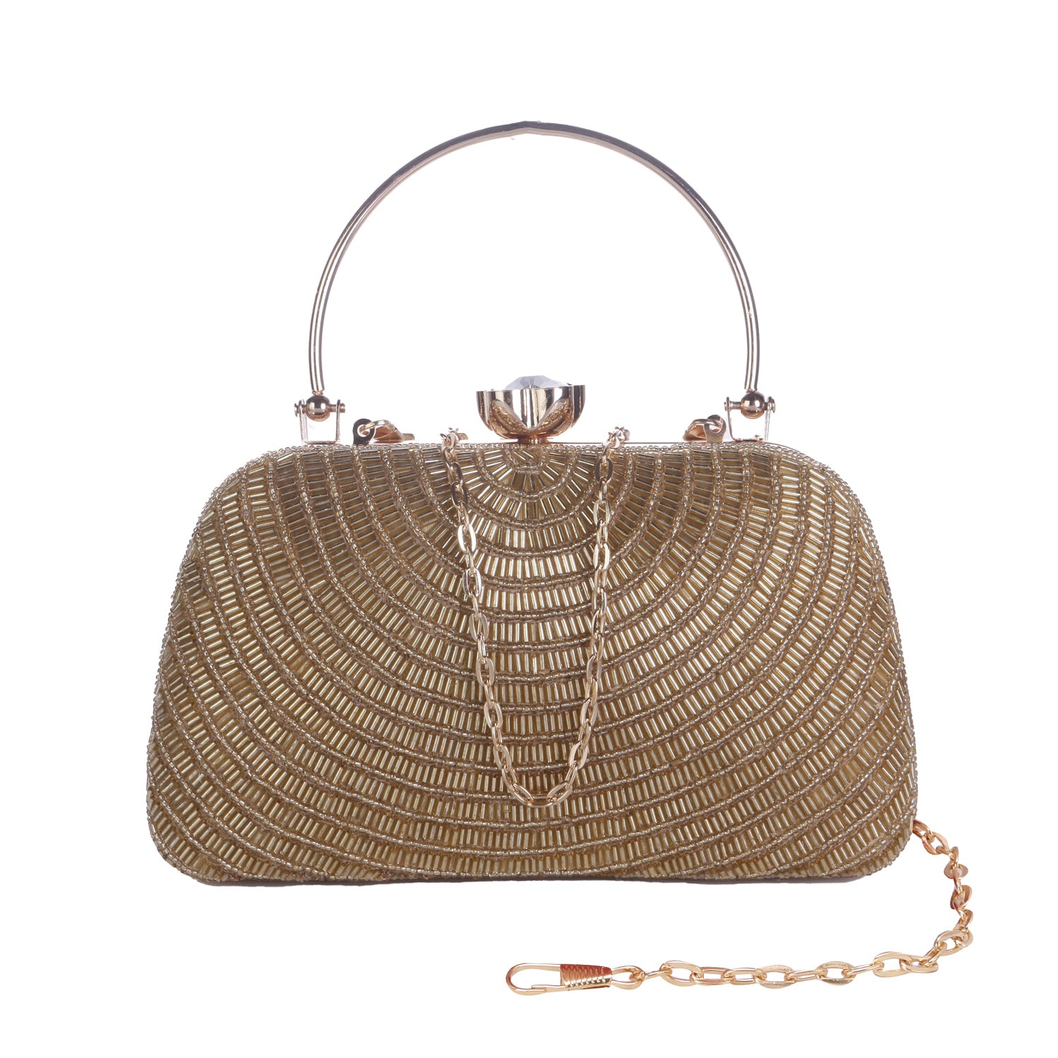 gold handle style clutch