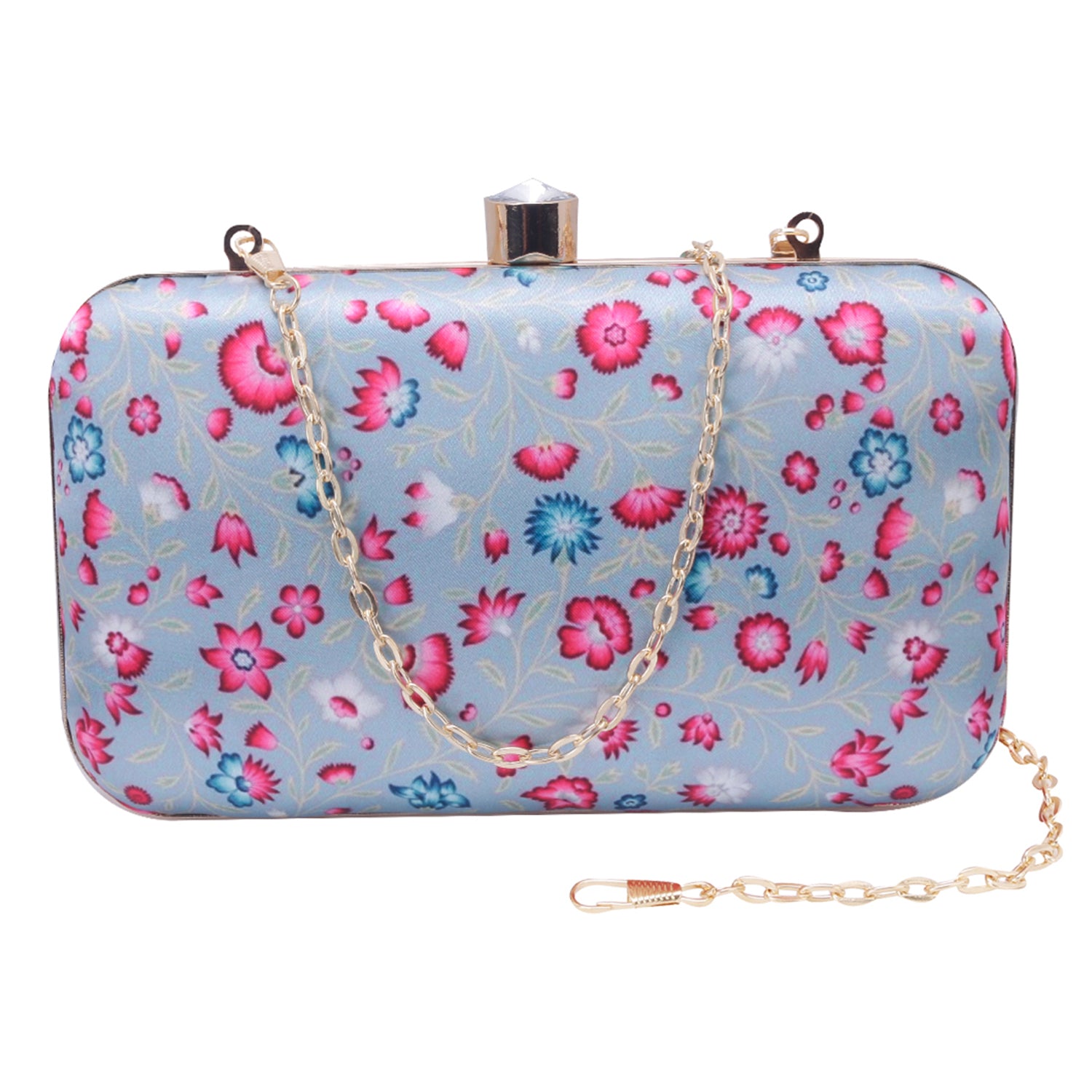 tiny floral digital printed clutch