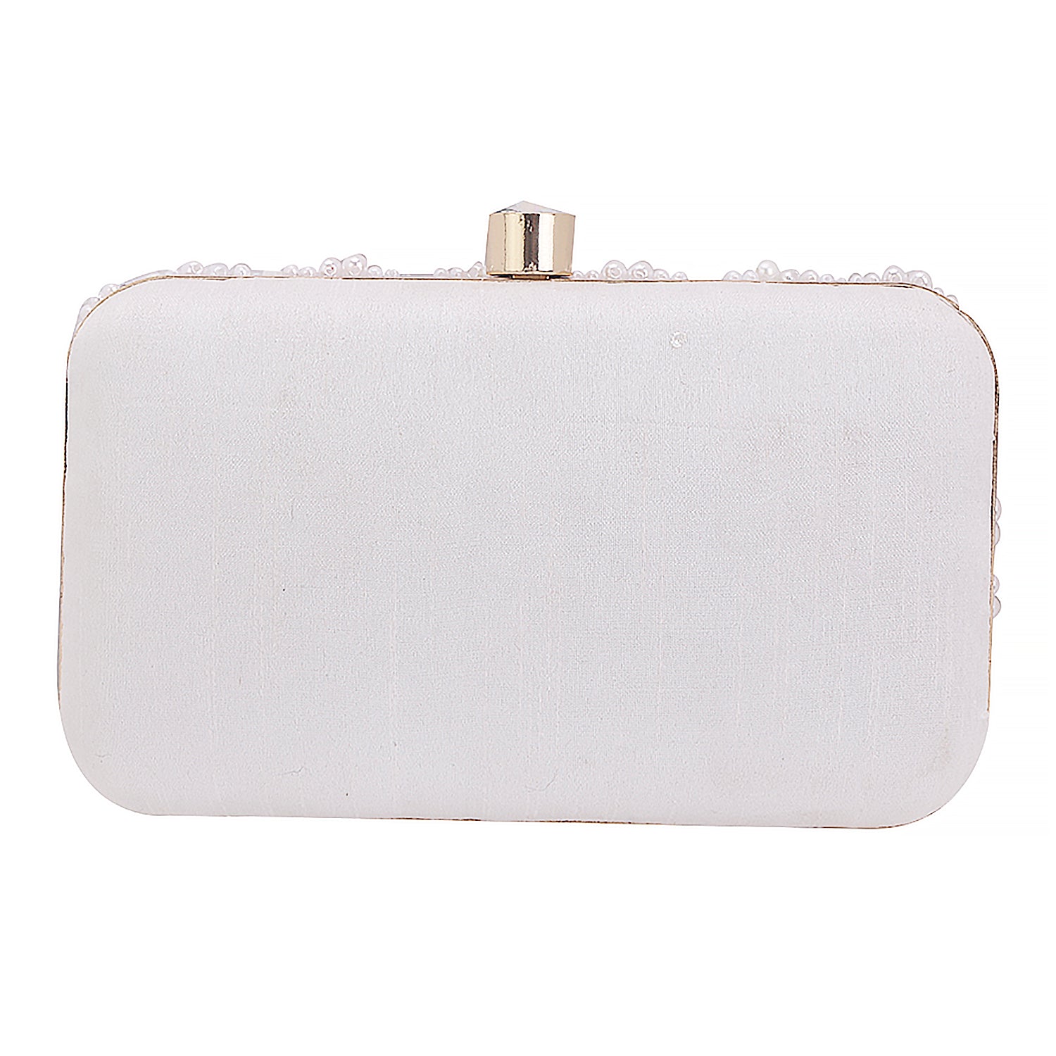 White Pearl Rectangle Clutch