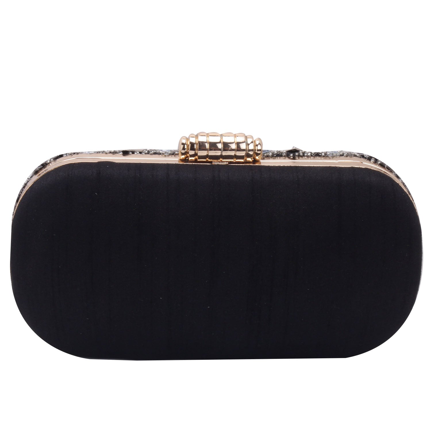 Embroidered Box Clutch For Casual Use