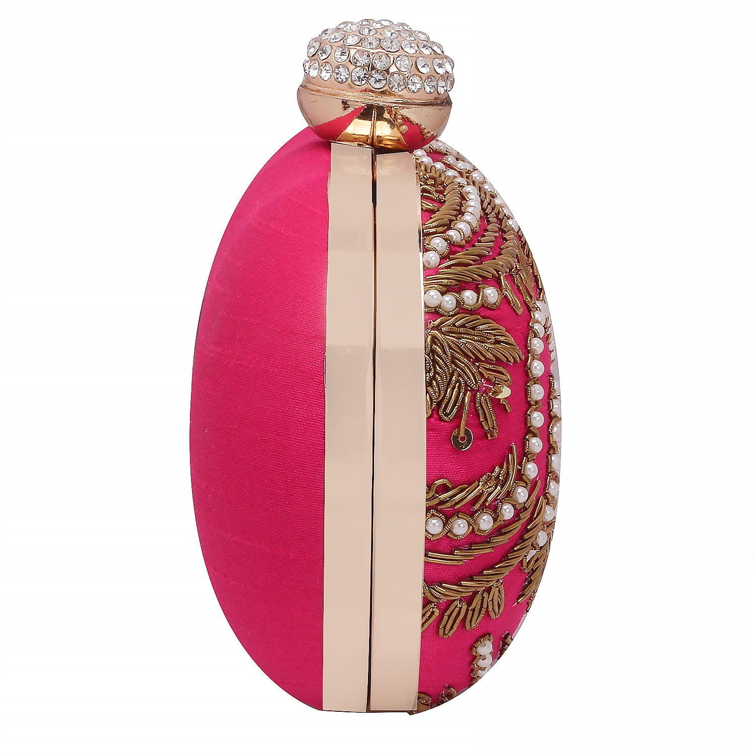 Embroidered Box Clutch For Casual Use