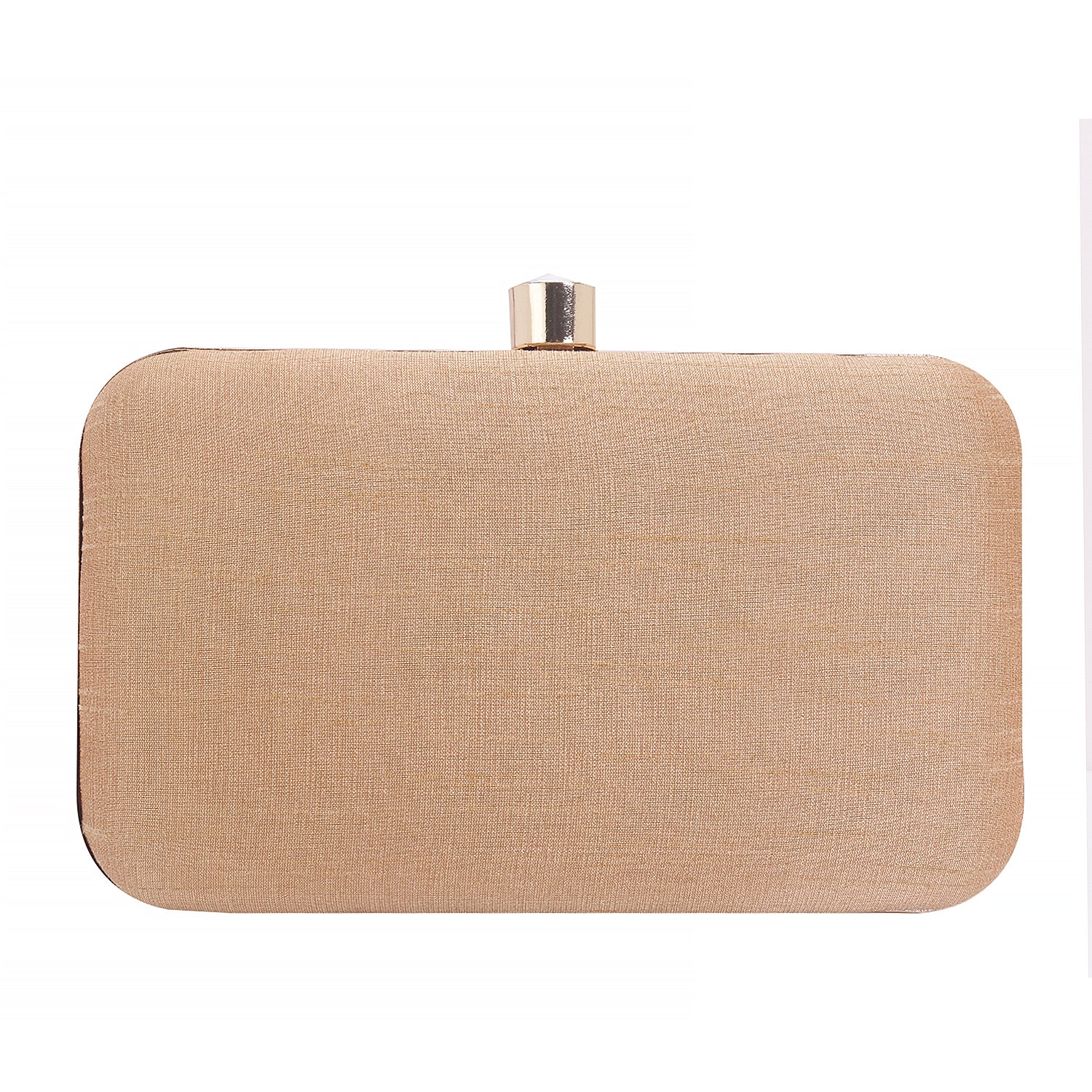 golden handmade embroidery rectungler clutch